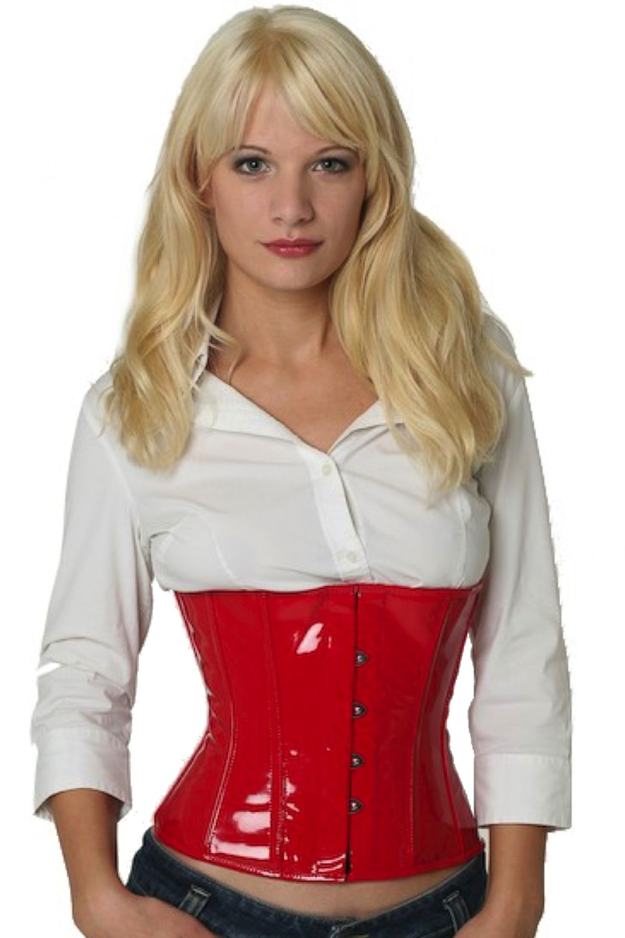 Korsett Rot Taillen Lack pw71