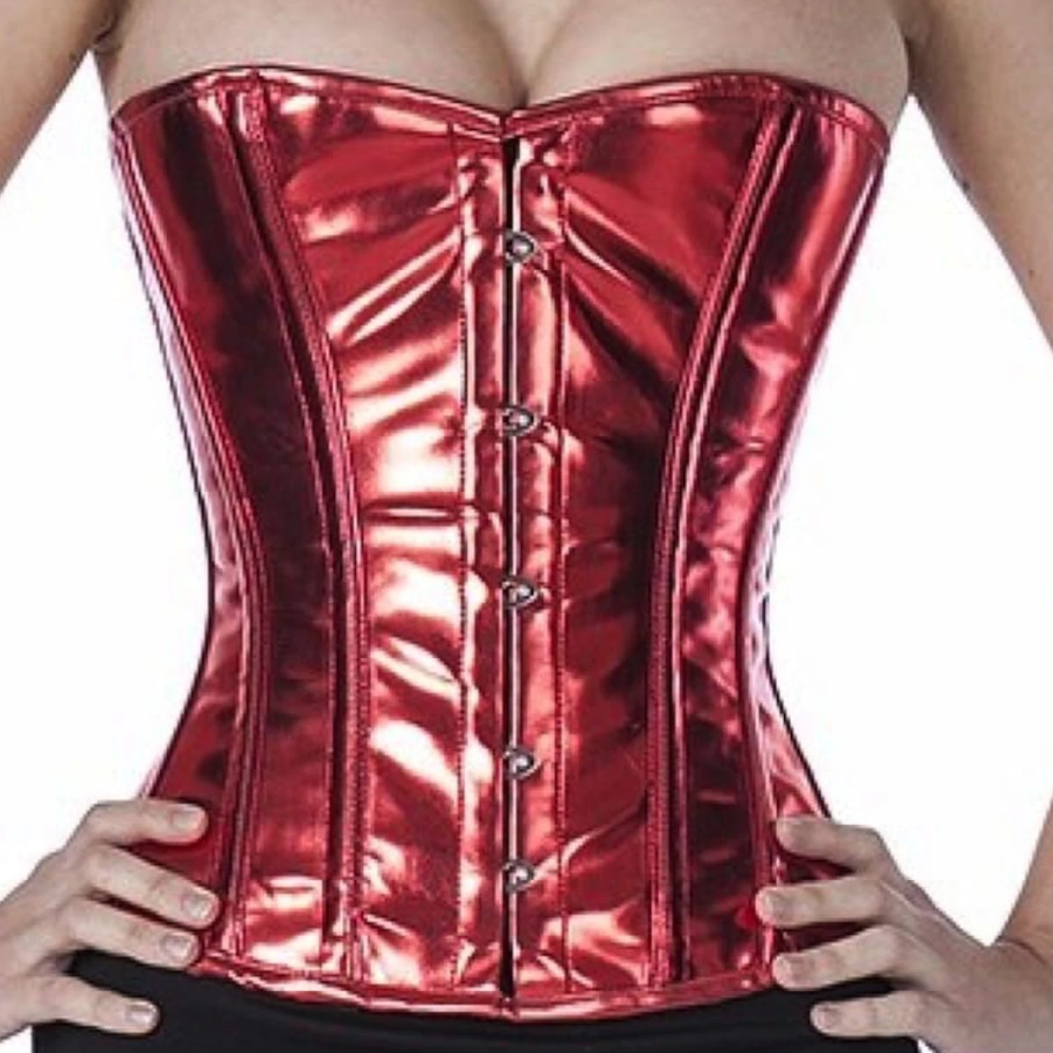Korsett Rot Glitter Lack Halbbrust phG1 Korsett Rot Glitter Lack Halbbrust phG1