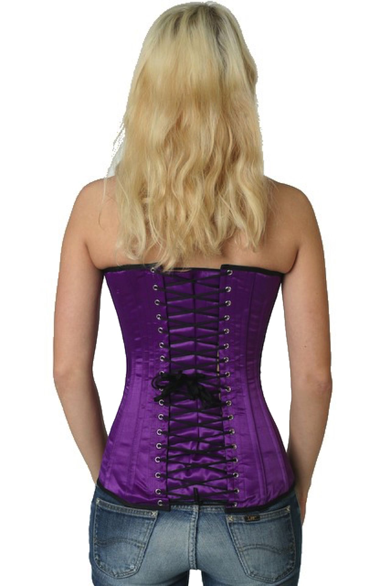 Korsett violett Satin Vollbrust Korsett violett Satin Vollbrust