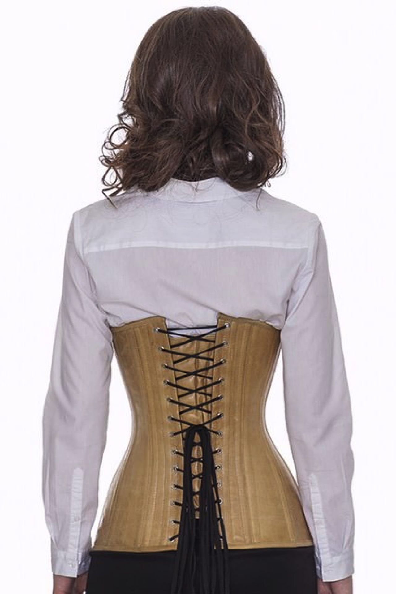 Korsett beige Leder Unterbrustkorsett geschwungen Korsett beige Leder Unterbrustkorsett geschwungen