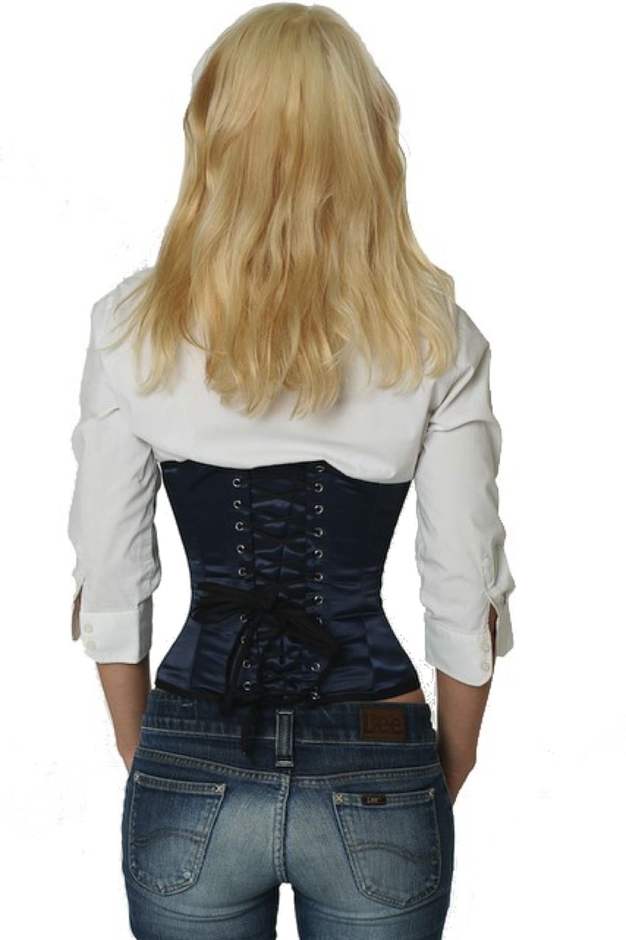 Korsett navy blau Taillenkorsett Korsett navy blau Taillenkorsett