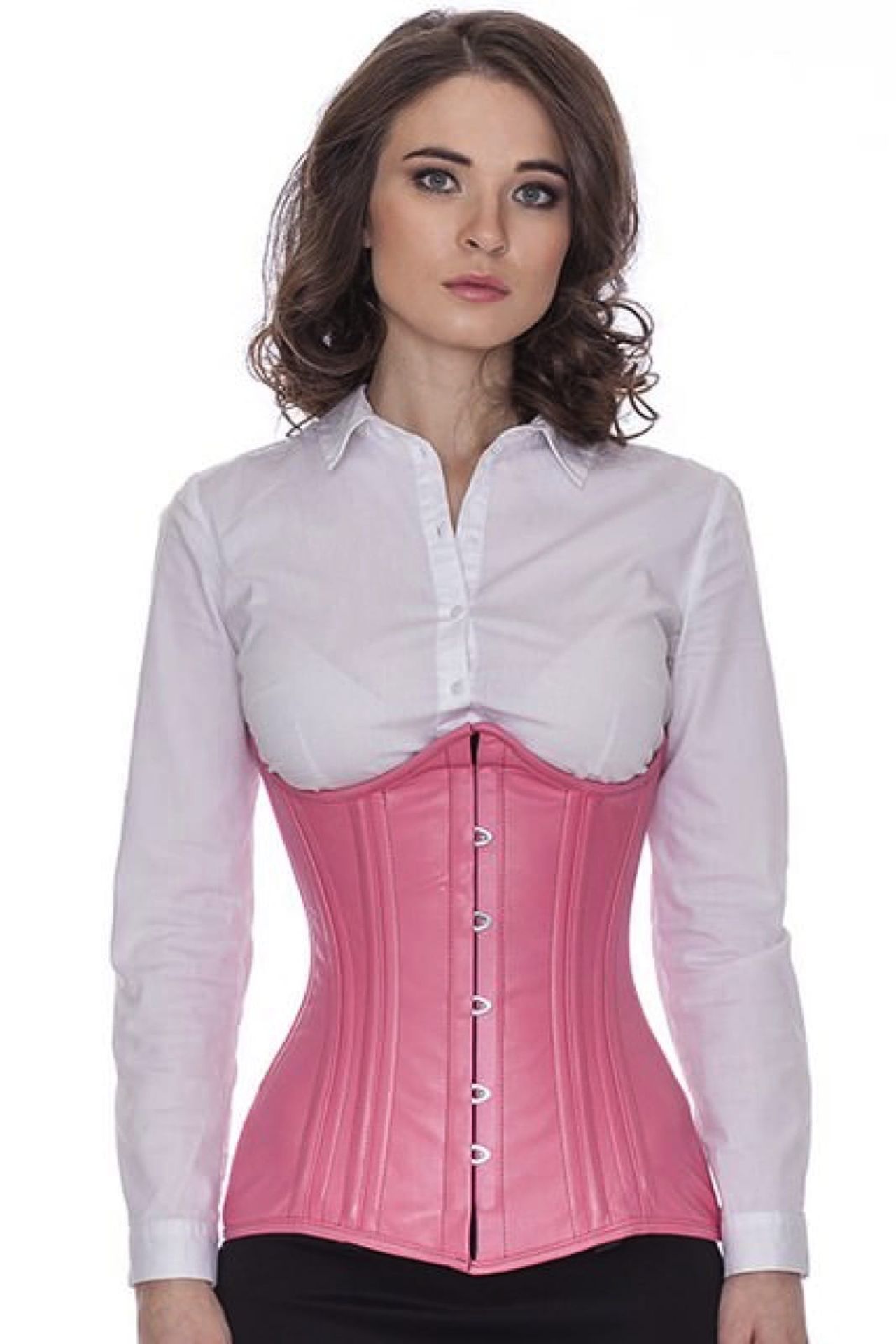 Korsett pink Leder Unterbrustkorsett geschwungen Korsett pink Leder Unterbrustkorsett geschwungen