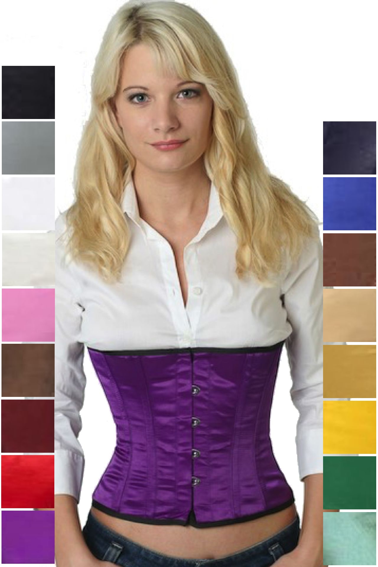 Korsett Violett Taillen Satin sw09 Korsett Violett Taillen Satin sw09