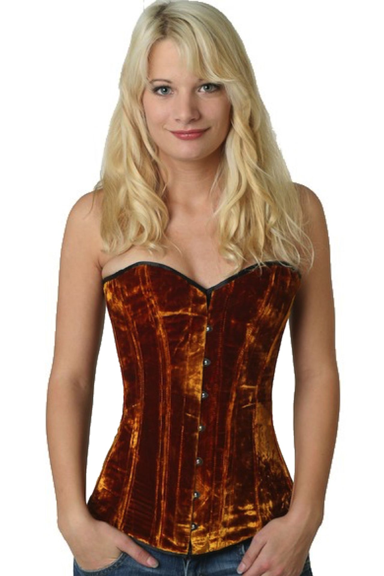 Korsett Samt Gold Vollbrust Korsett Samt Gold Vollbrust