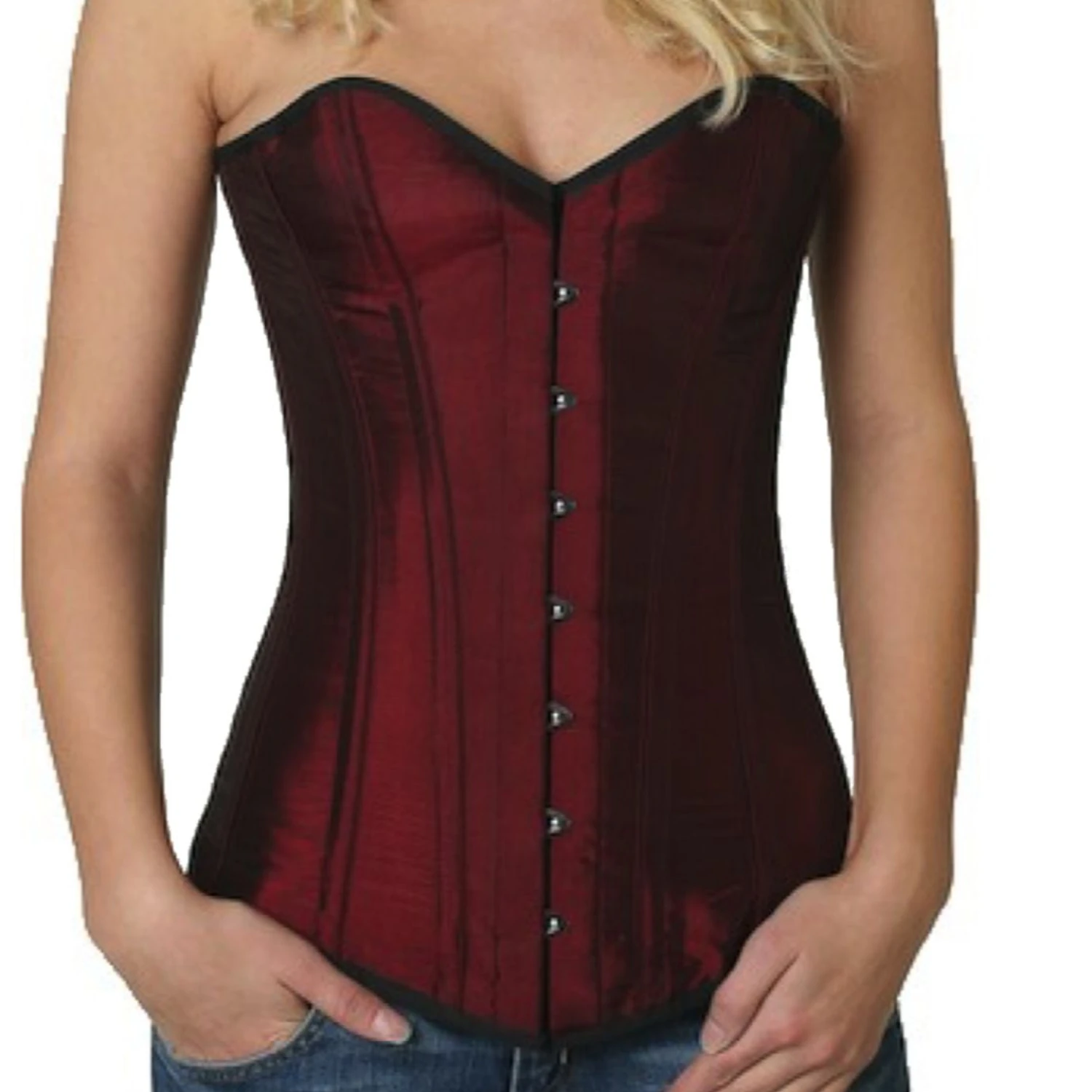 Korsett Vollbrust Satin Rot Weinrot sy05 Korsett Vollbrust Satin Rot Weinrot sy05