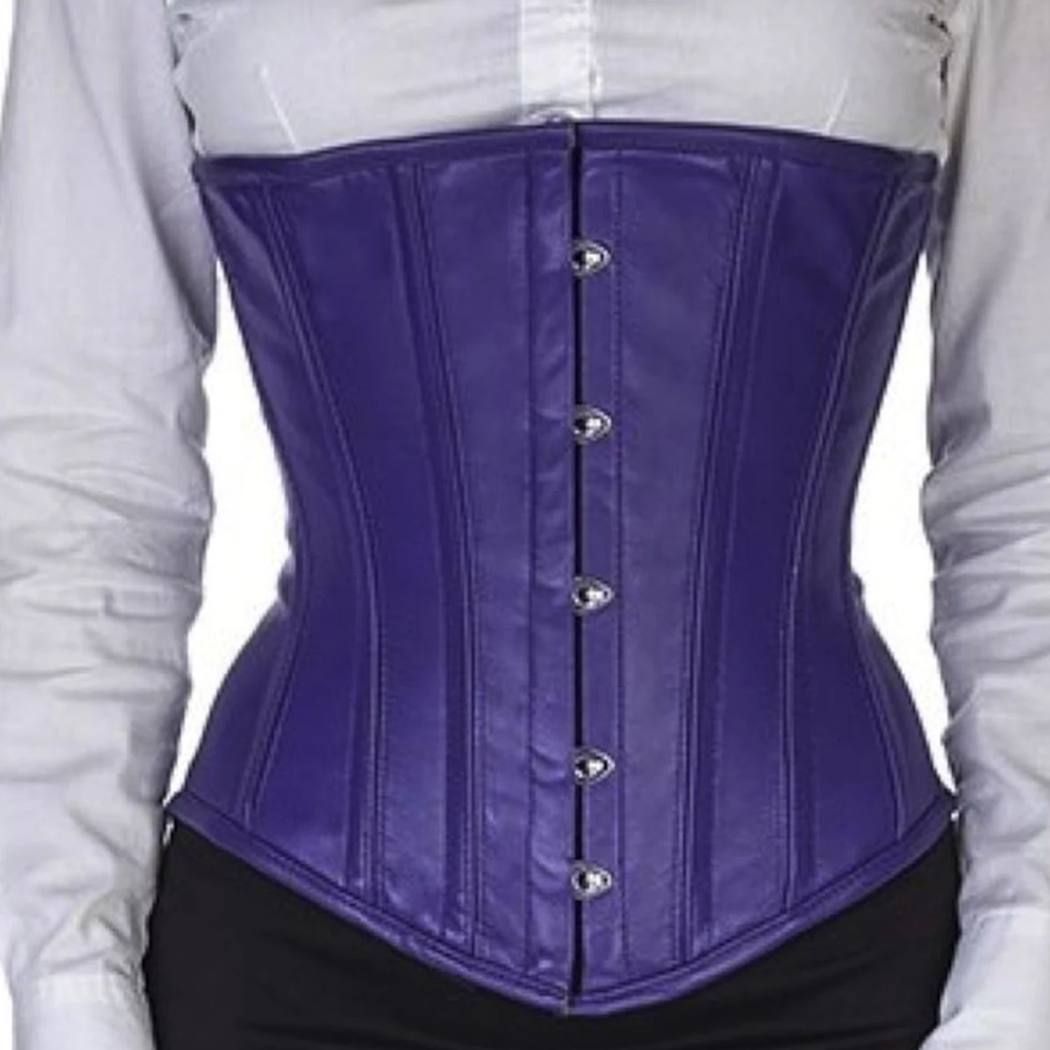 Korsett Violett Unterbrust Leder lu32 Korsett Violett Unterbrust Leder lu32