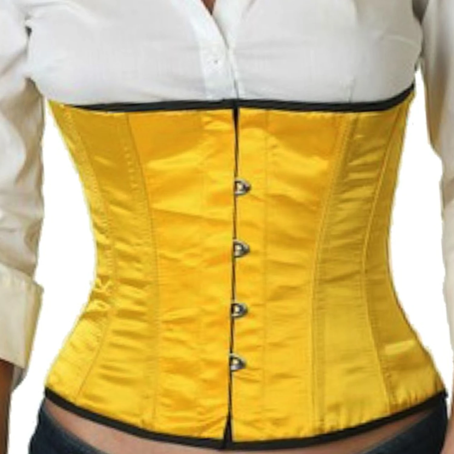 Korsett Satin Gelb Mango Taillen sw13 Korsett Satin Gelb Mango Taillen sw13