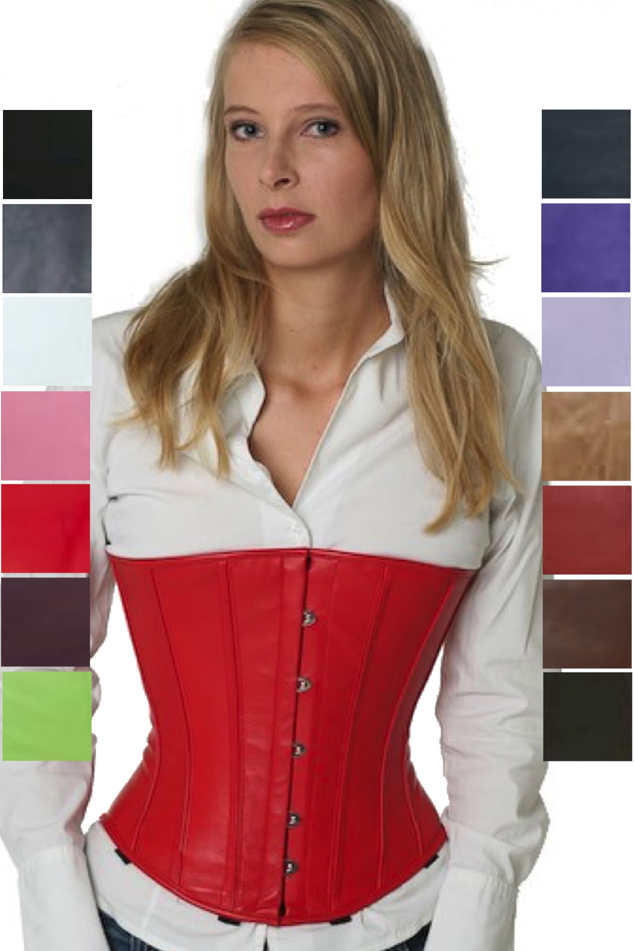 Korsett rot Leder Unterbrustkorsett Korsett rot Leder Unterbrustkorsett