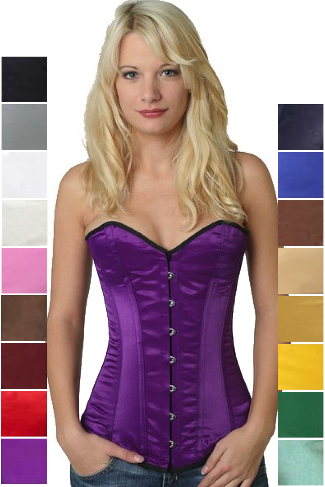 Korsett Vollbrust Violett Satin sy09 Korsett Vollbrust Violett Satin sy09