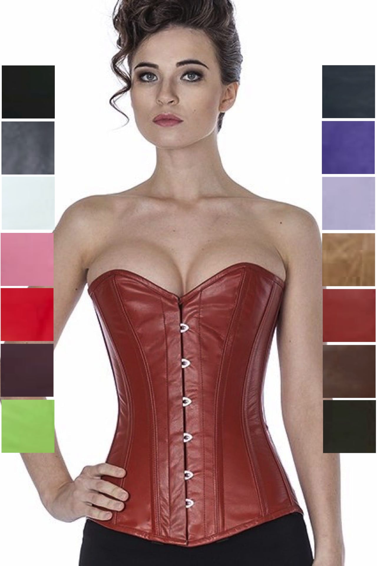 Korsett Braun Hellbraun Leder Vollbrust ly27 Korsett Braun Hellbraun Leder Vollbrust ly27
