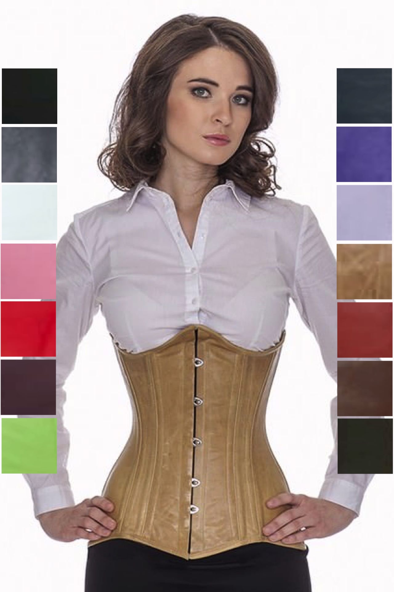 Korsett Unterbrust geschwungen Leder Beige ln38 Korsett Unterbrust geschwungen Leder Beige ln38