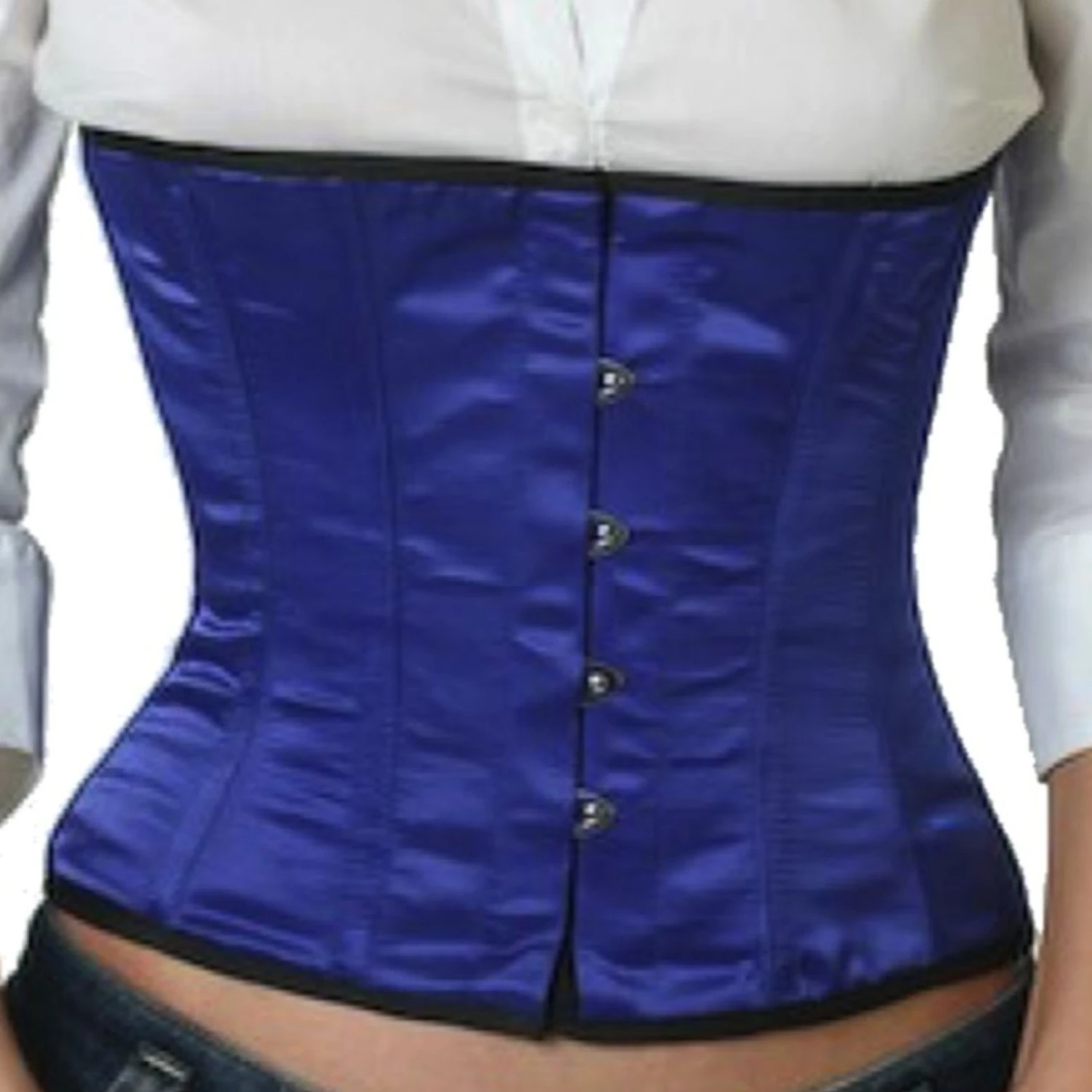 Korsett Blau Taillen Satin sw08