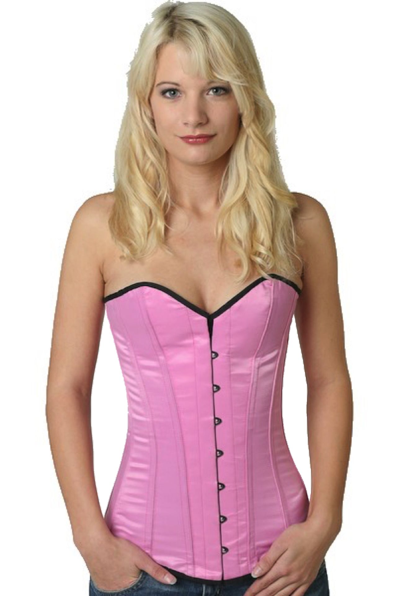 Korsett pink Satin Vollbrust Korsett pink Satin Vollbrust