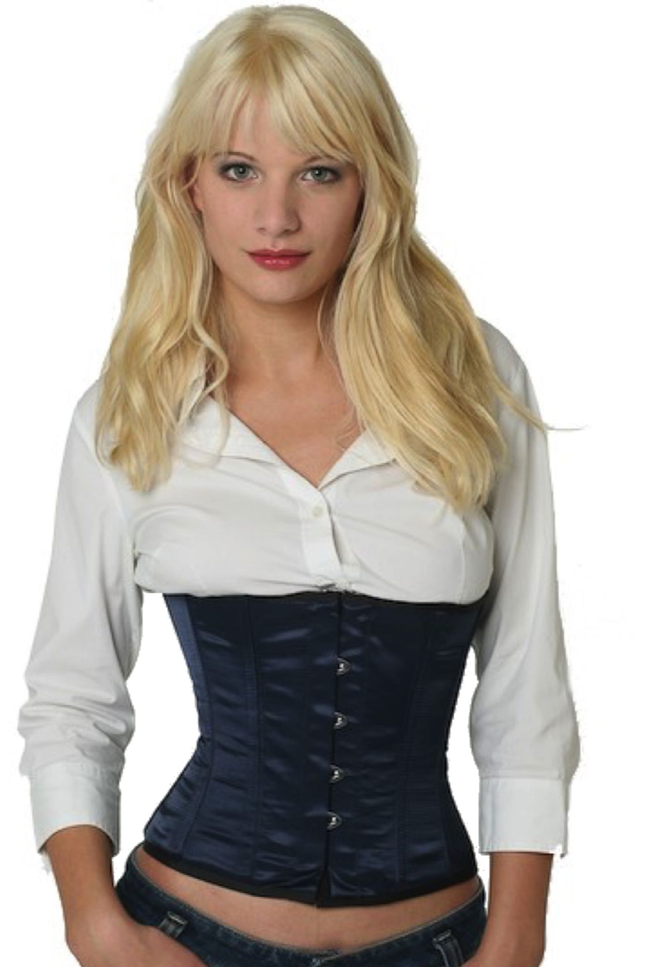 Korsett navy blau Taillenkorsett Korsett navy blau Taillenkorsett