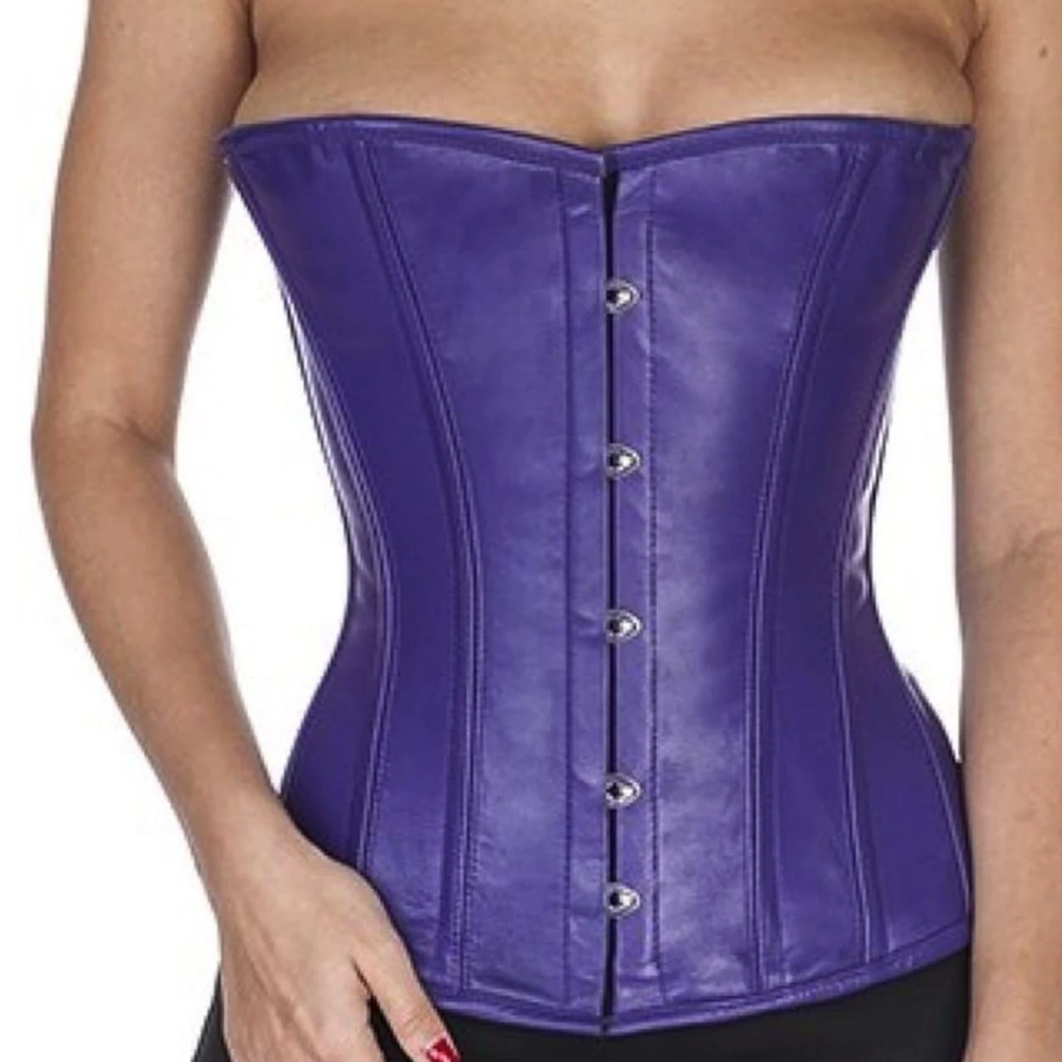 Korsett Violett Leder Halbbrust lh32 Korsett Violett Leder Halbbrust lh32
