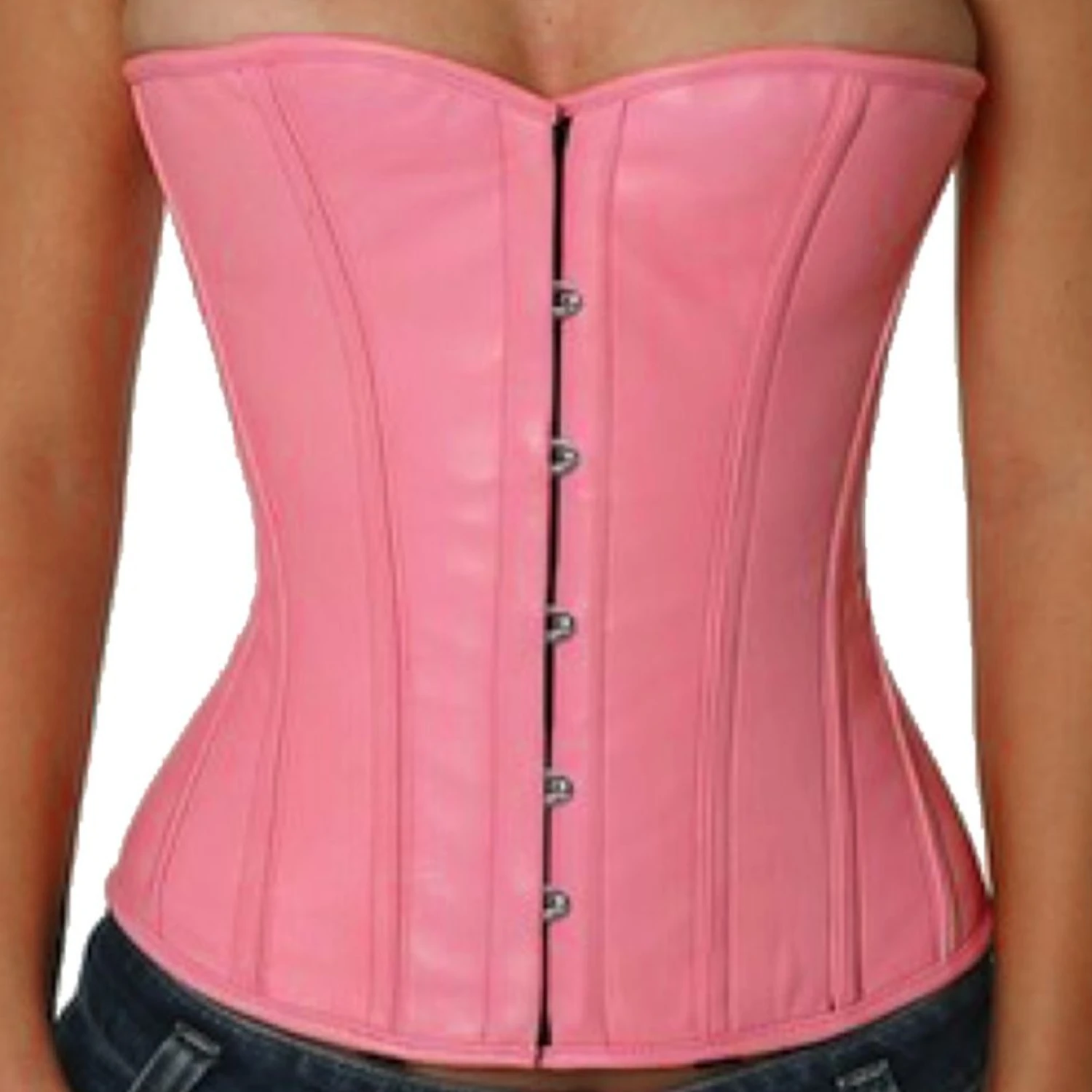 Korsett Leder Rosa Halbbrust lh22 Korsett Leder Rosa Halbbrust lh22