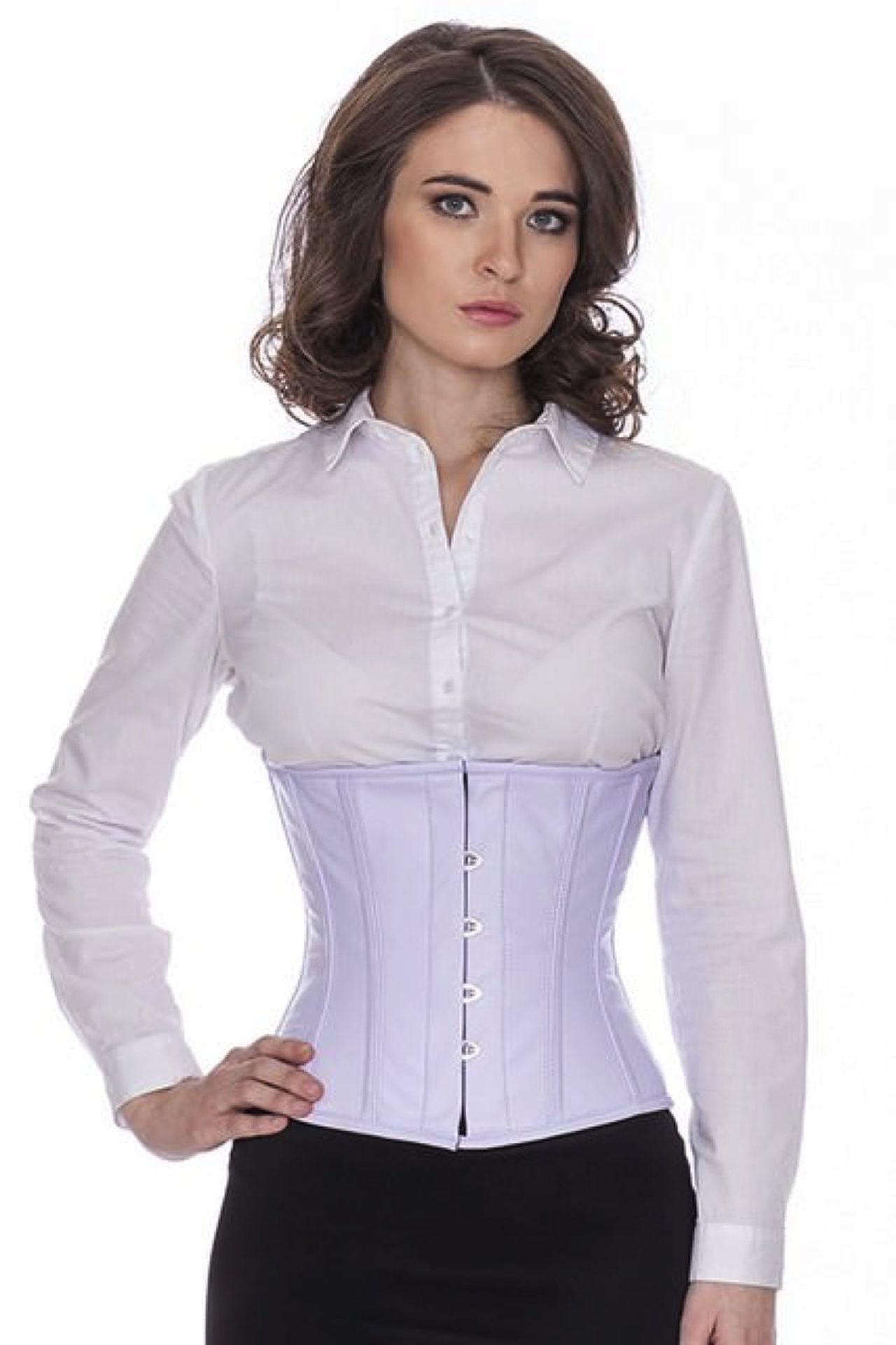 Korsett hellviolett Leder Taillienkorsett Korsett hellviolett Leder Taillienkorsett