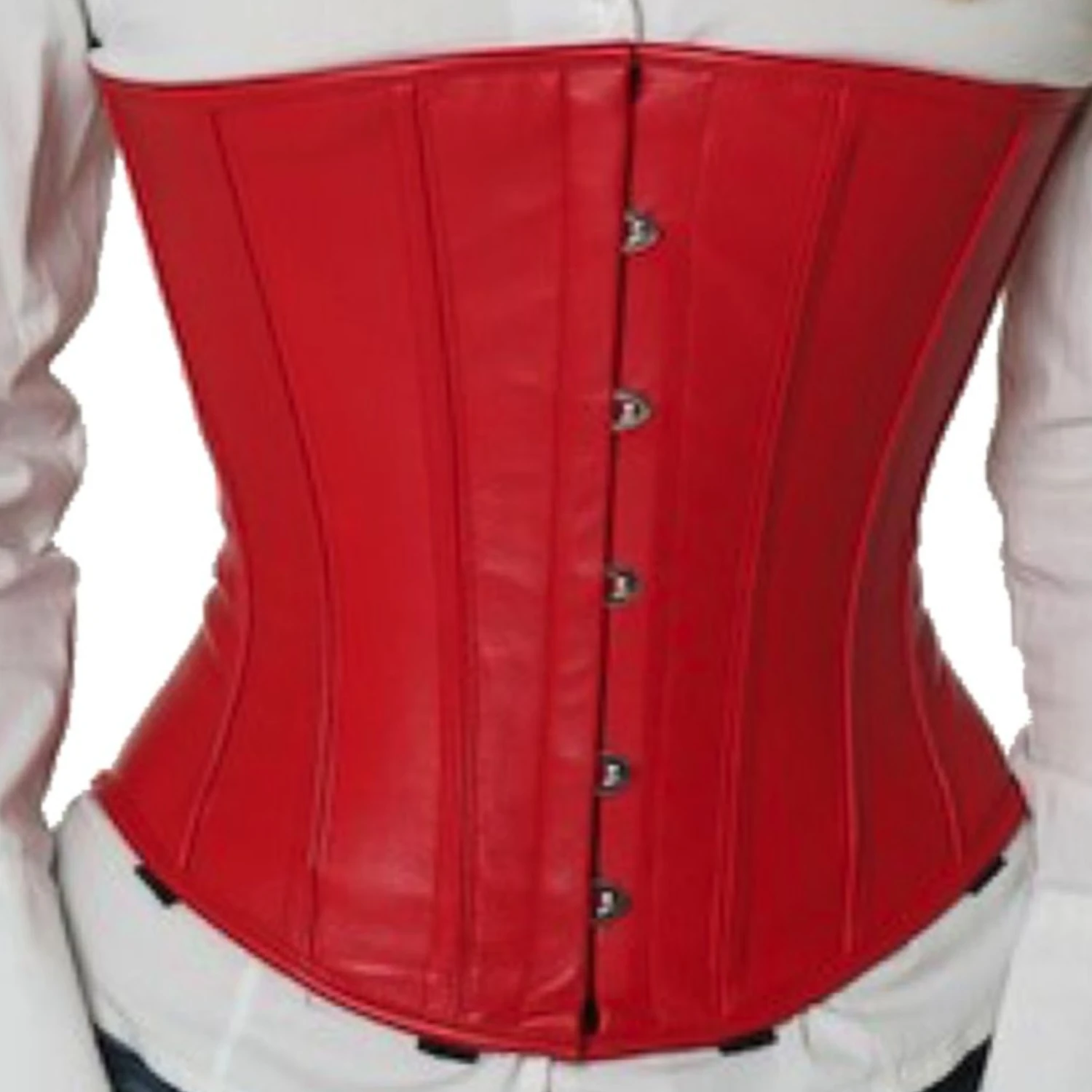 Korsett Unterbrust Leder Rot lu23 Korsett Unterbrust Leder Rot lu23