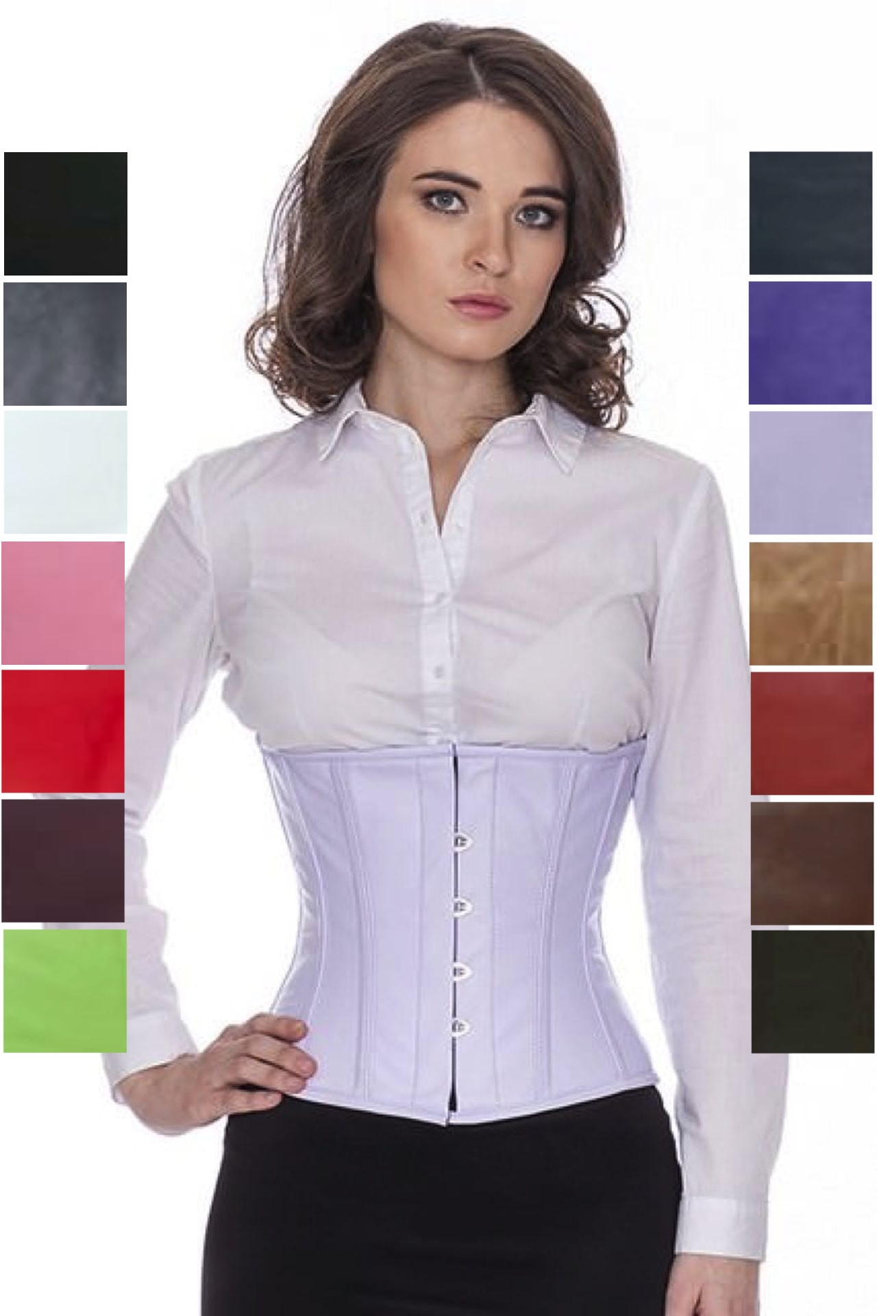 Korsett Taillen Leder Hell Violett lw39 Korsett Taillen Leder Hell Violett lw39