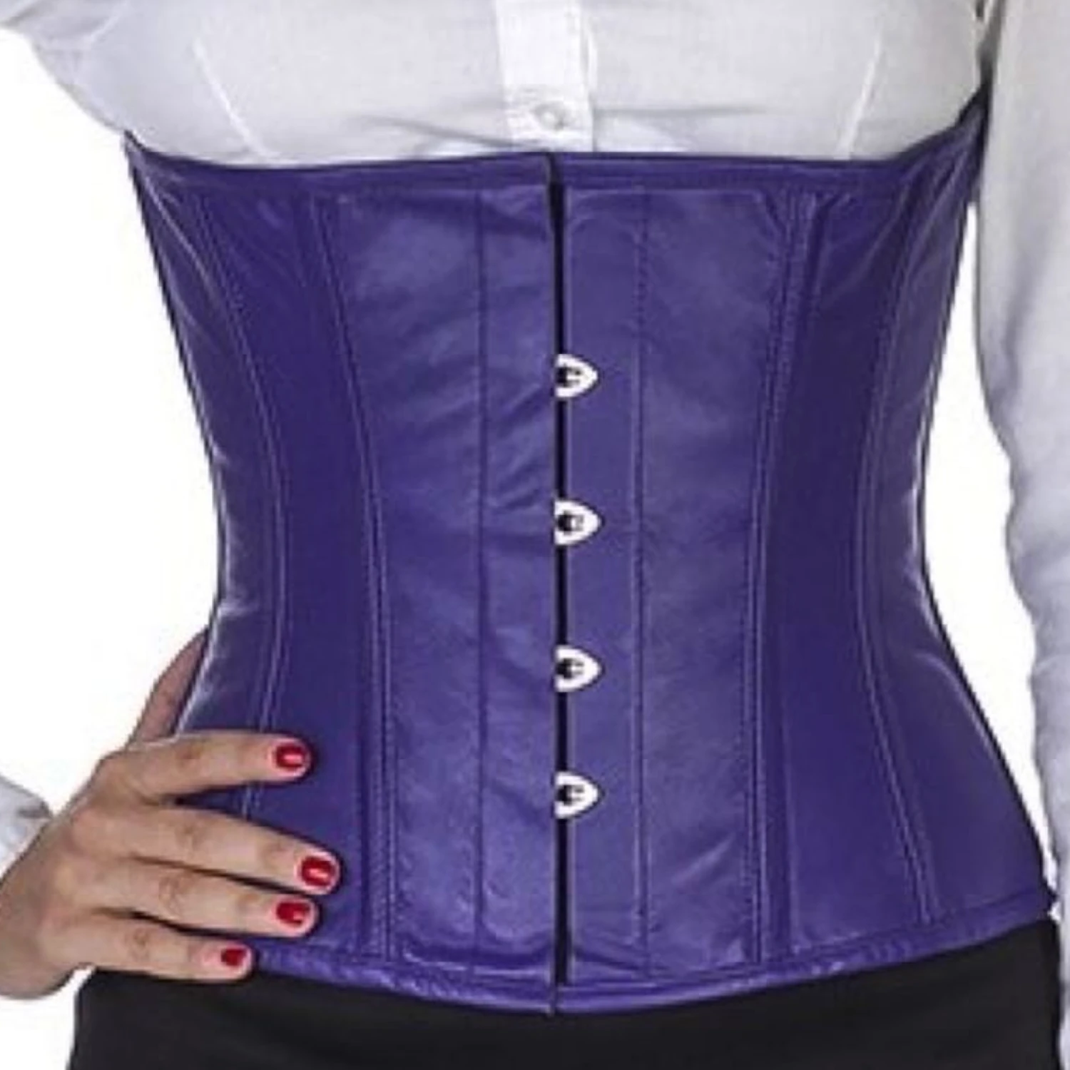 Korsett Taillen Leder Violett lw32