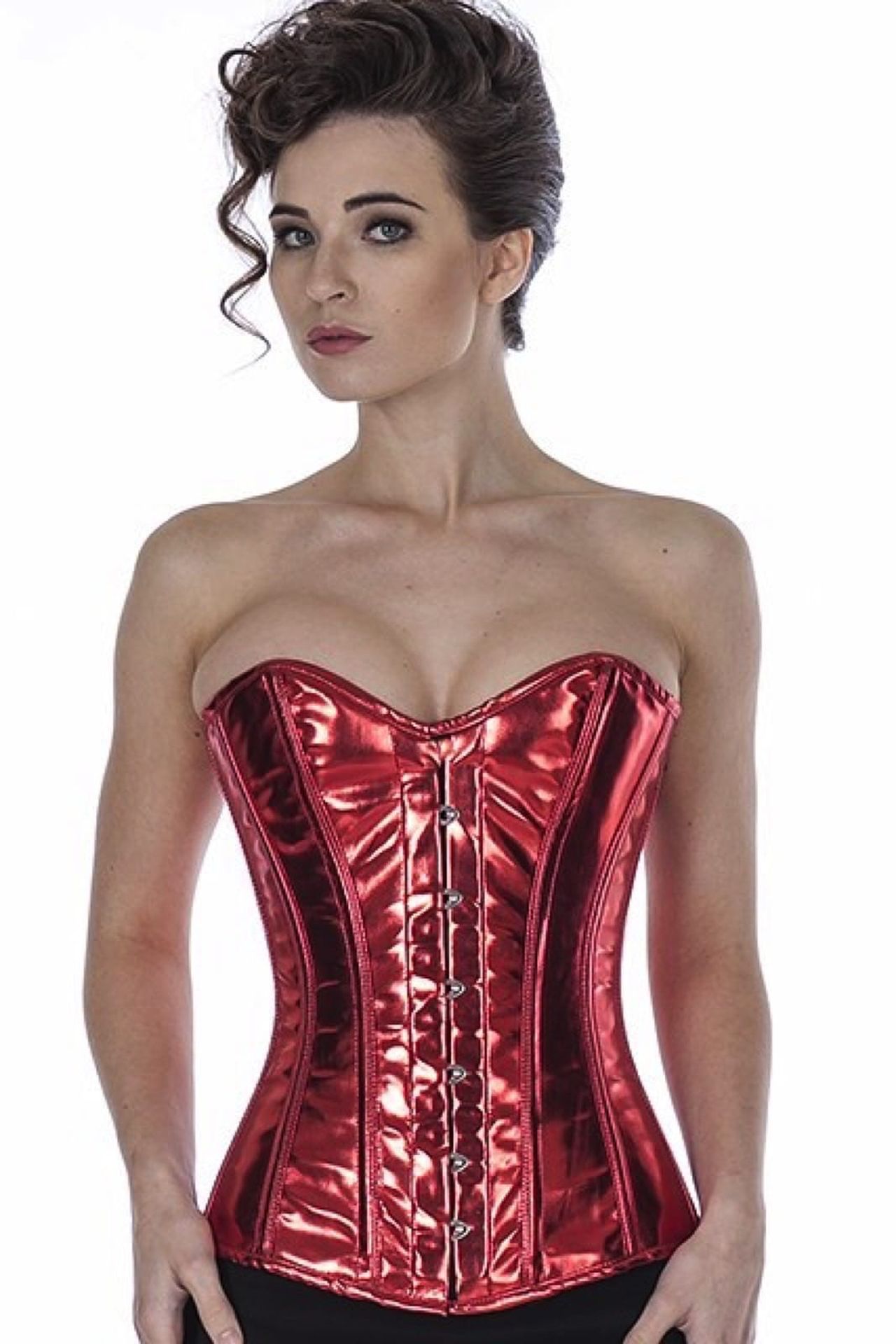 Korsett Lack Rot Glitter Vollbrust Korsett Lack Rot Glitter Vollbrust