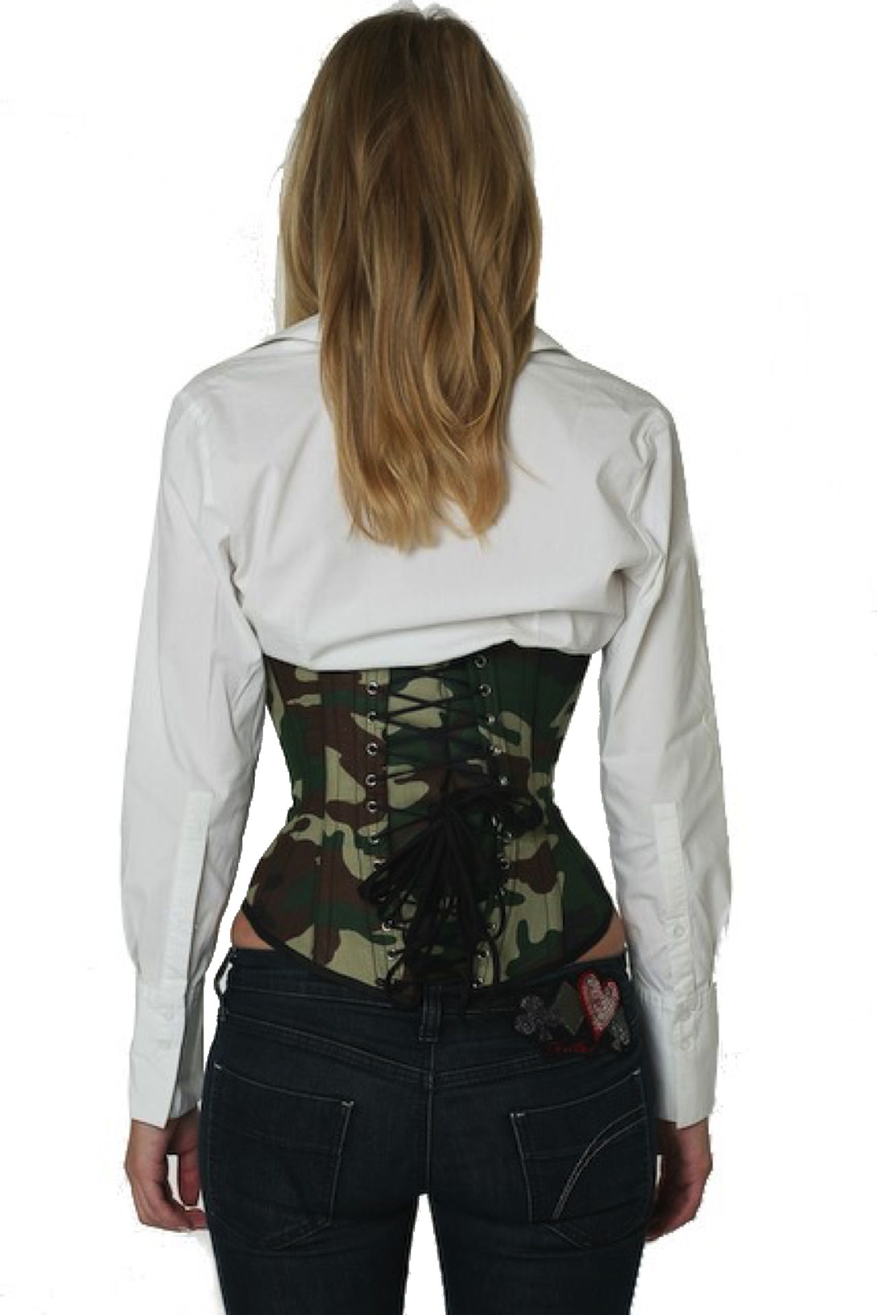 Korsett Tarnmuster Grün Braun Unterrust Korsett Tarnmuster Grün Braun Unterrust