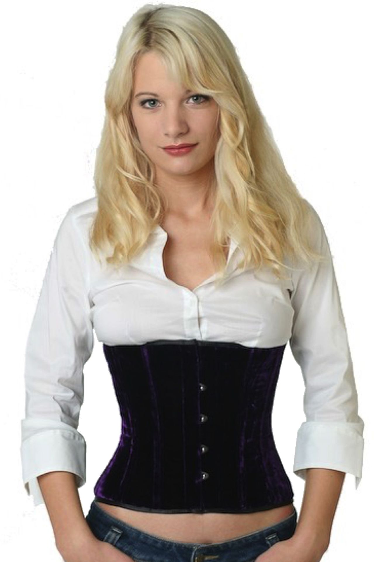 Korsett Samt Blau Taillenkorsett Korsett Samt Blau Taillenkorsett