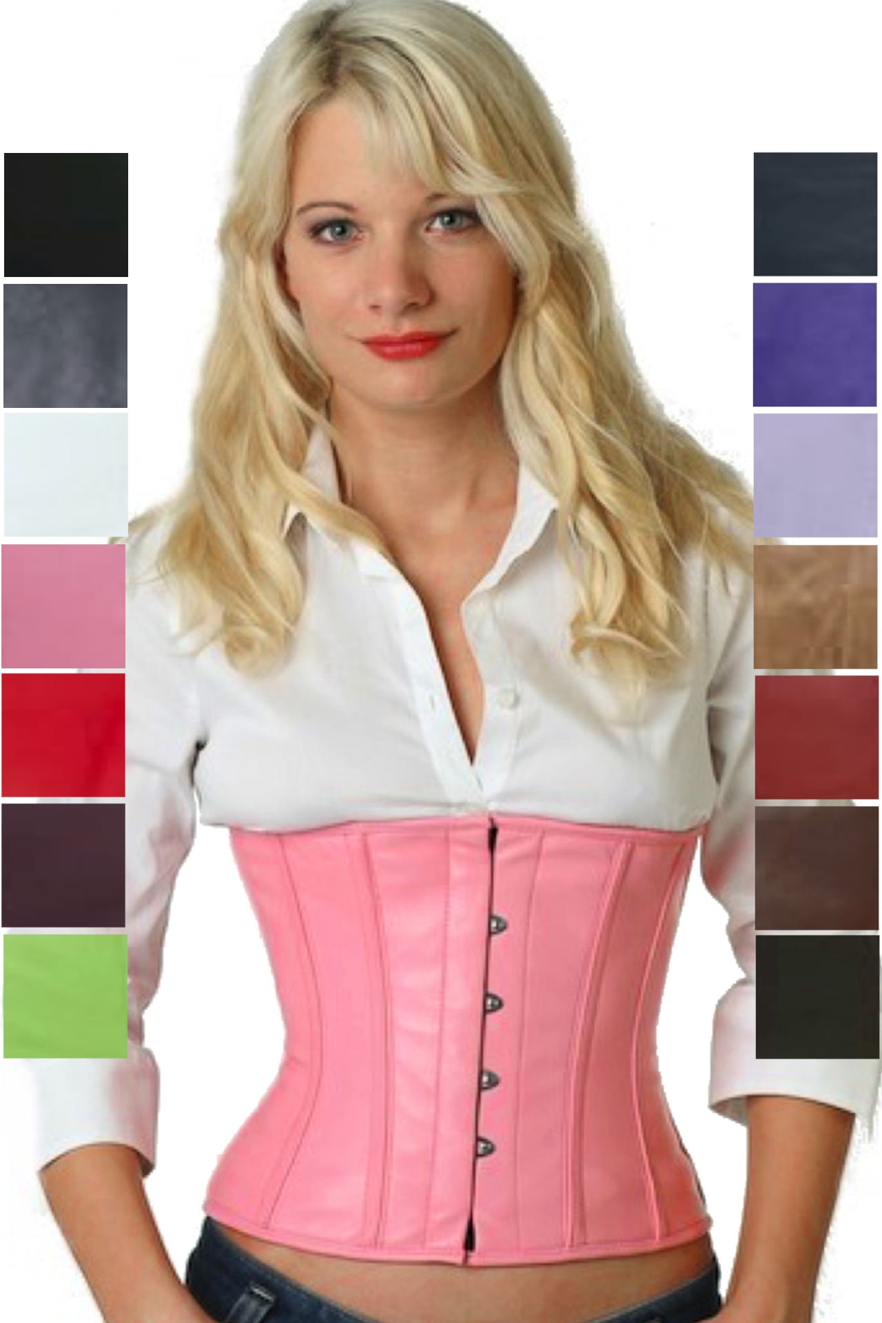 Korsett Taillen Leder Rosa lw22 Korsett Taillen Leder Rosa lw22
