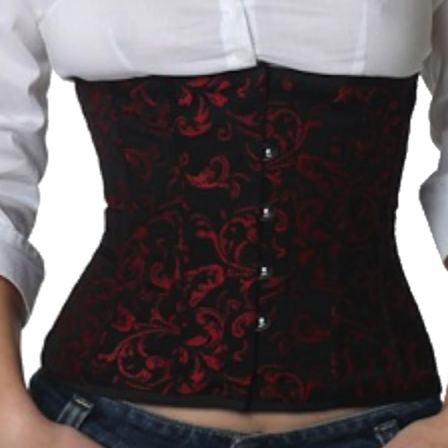 Korsett Taillen Brokat Rot rw81