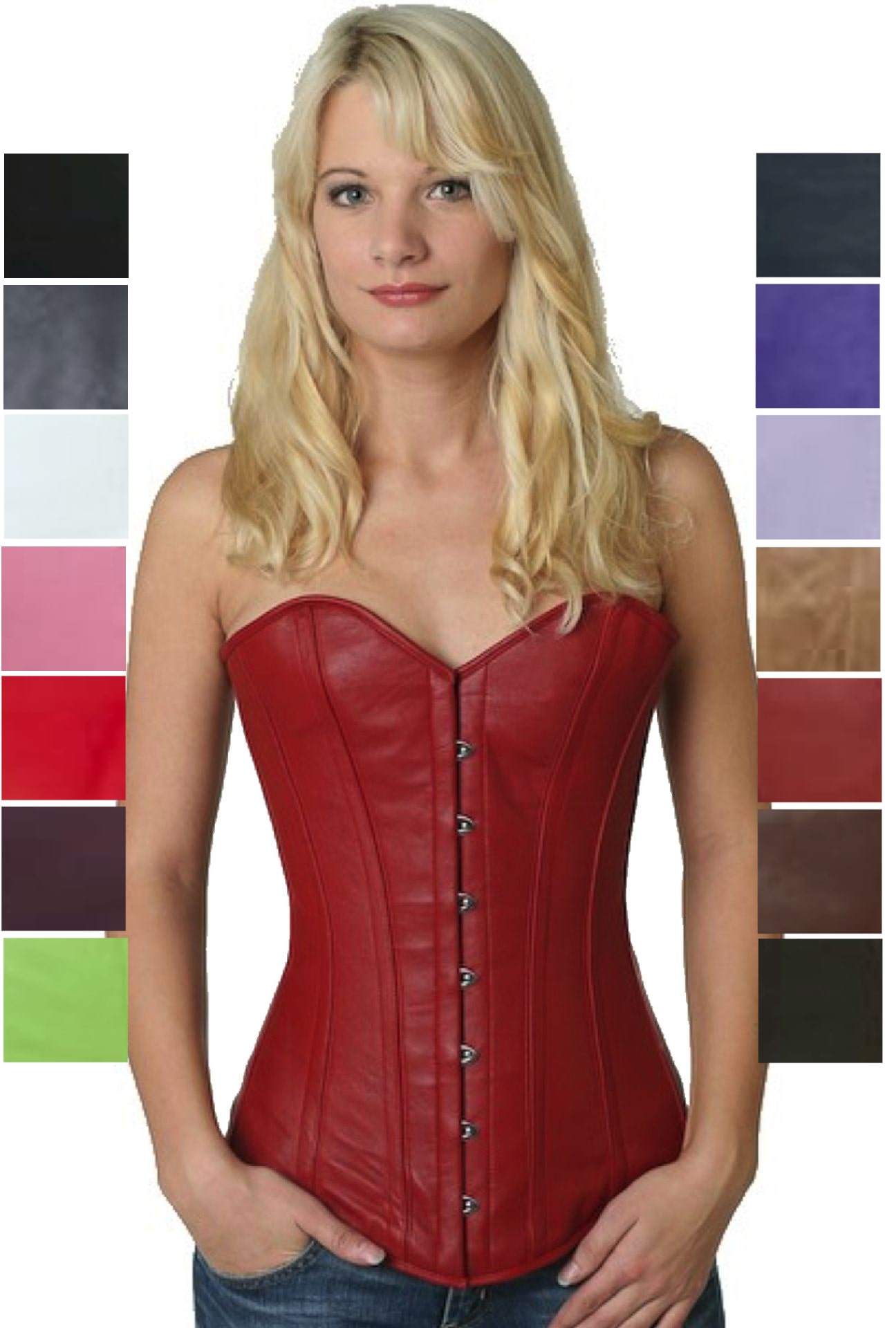 Korsett rot Leder Vollbrust Korsett rot Leder Vollbrust