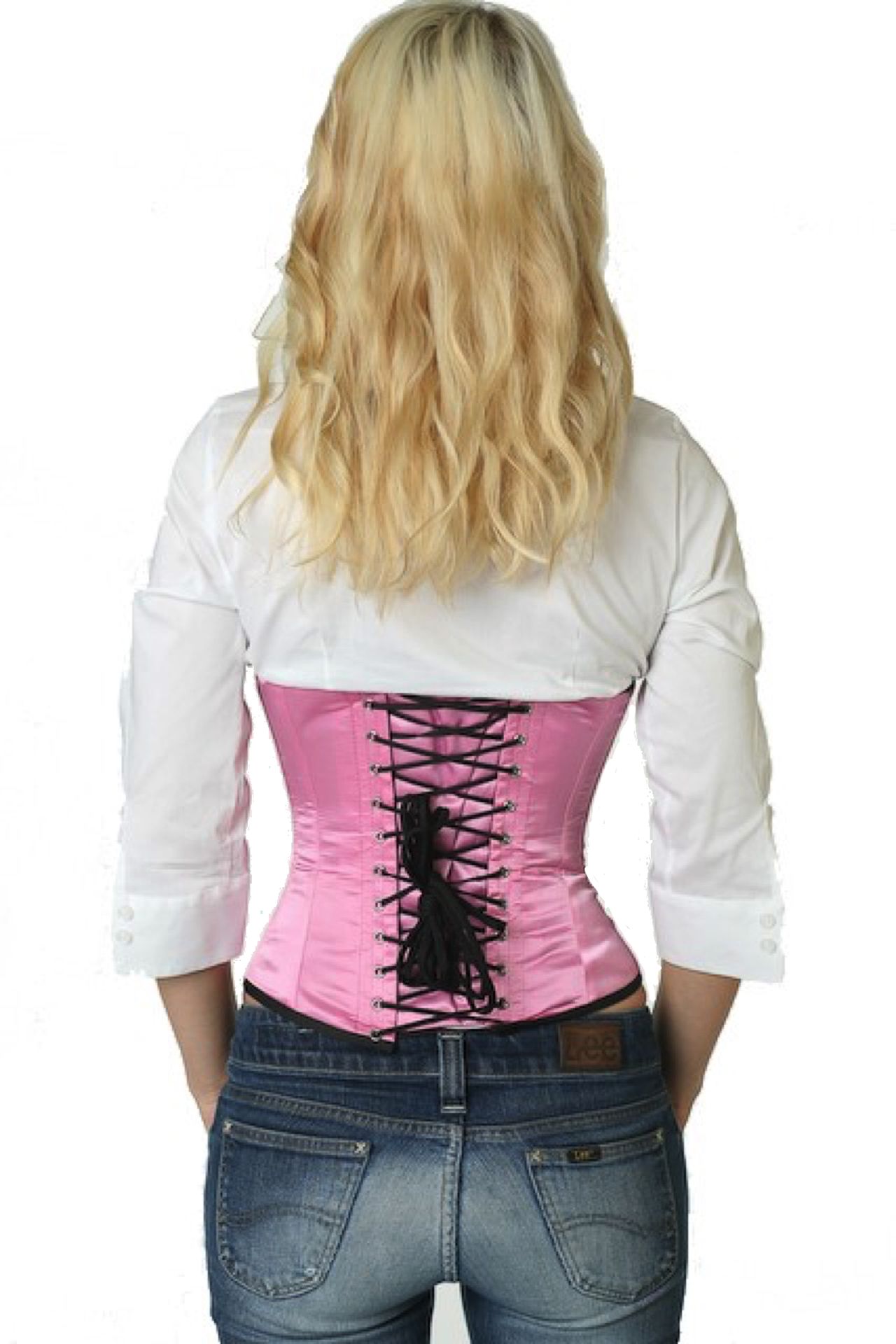 Korsett Taillen Rosa Satin sw03