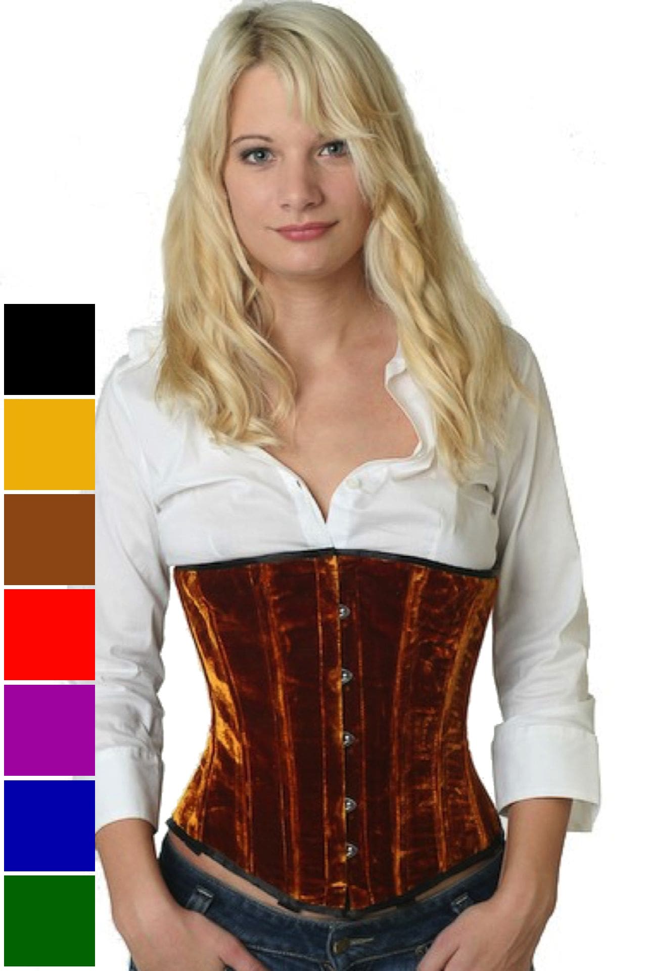 Korsett Unterbrust Gold Samt vu64 Korsett Unterbrust Gold Samt vu64