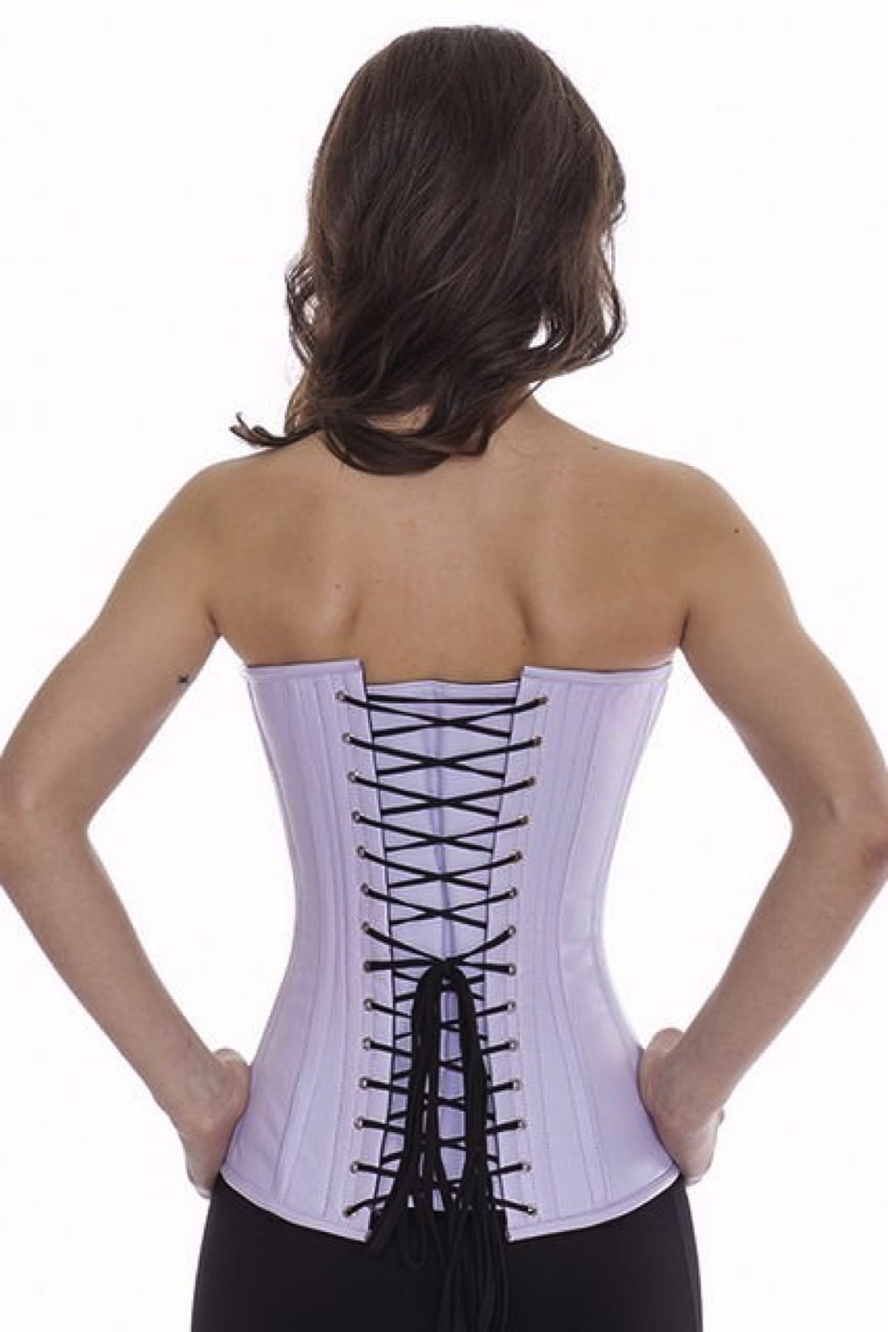 Korsett hellviolett Leder Vollbrust Korsett hellviolett Leder Vollbrust