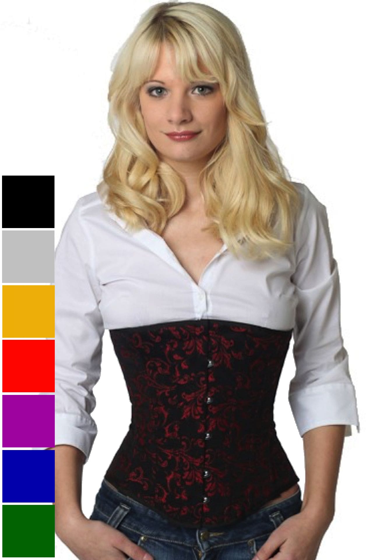 Korsett Brokat Rot Unterrust Korsett Brokat Rot Unterrust