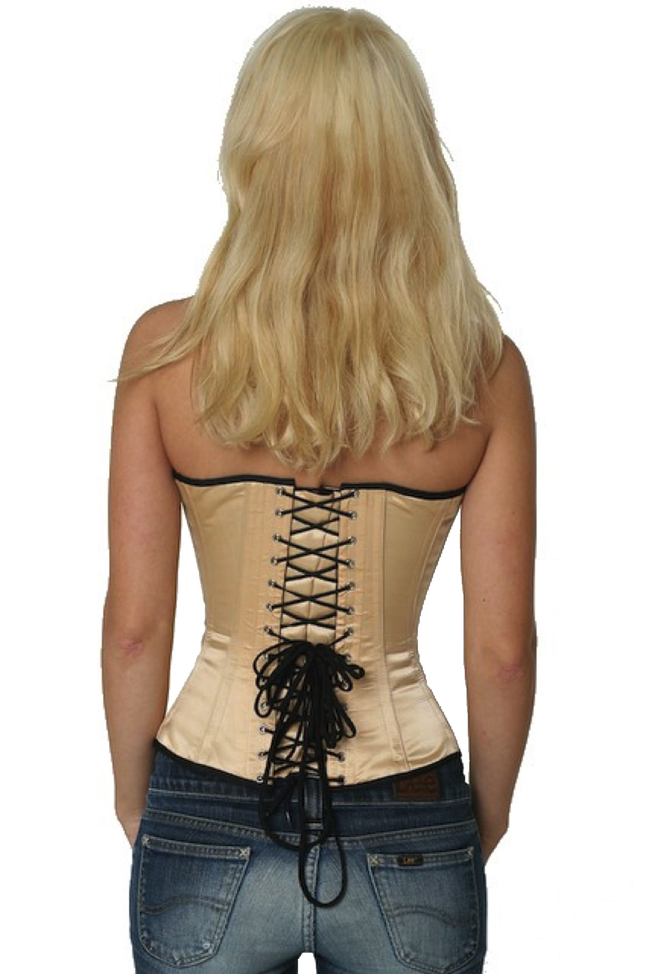 Korsett beige Satin Halbbrust Korsett beige Satin Halbbrust