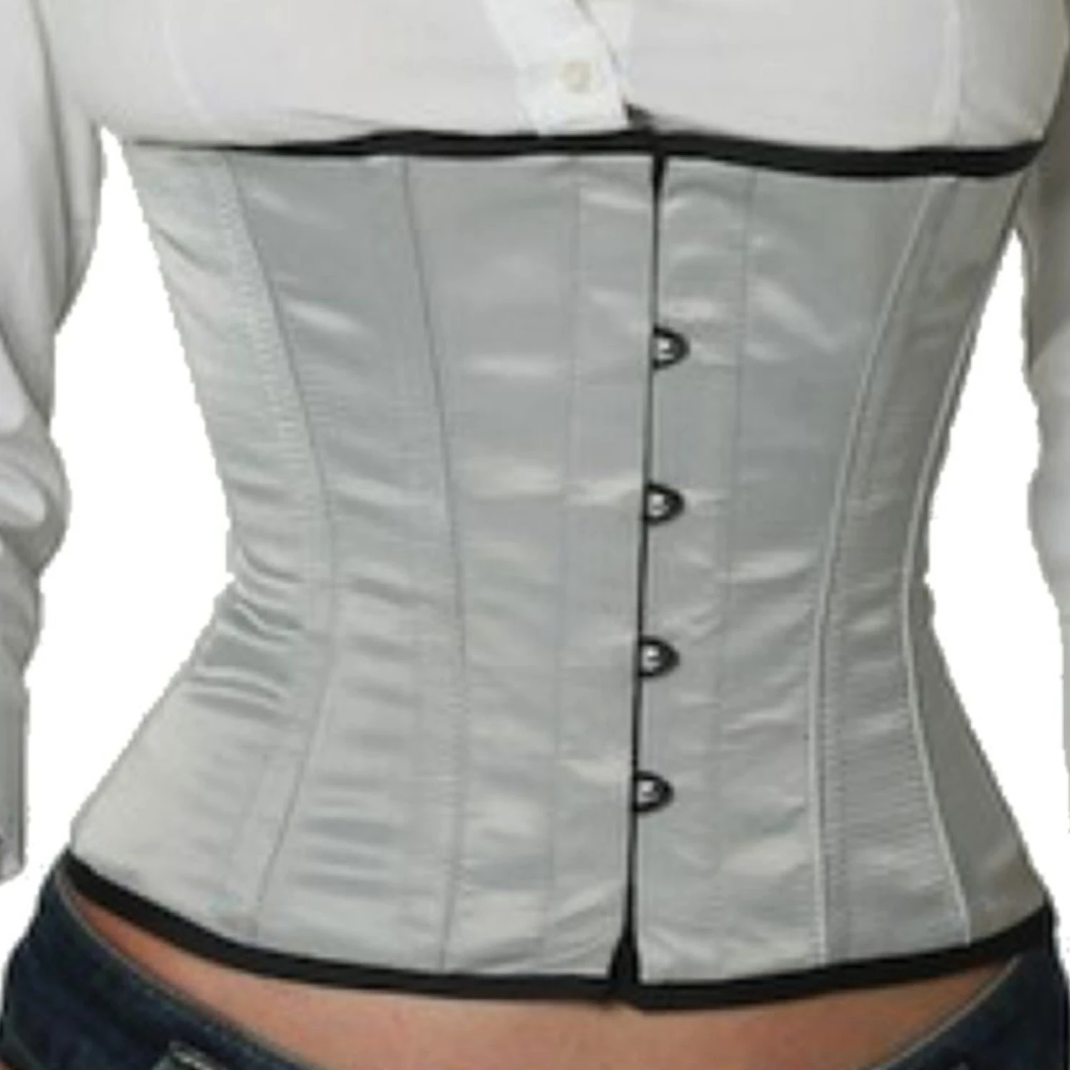 Korsett Satin Grau Taillen sw01 Korsett Satin Grau Taillen sw01