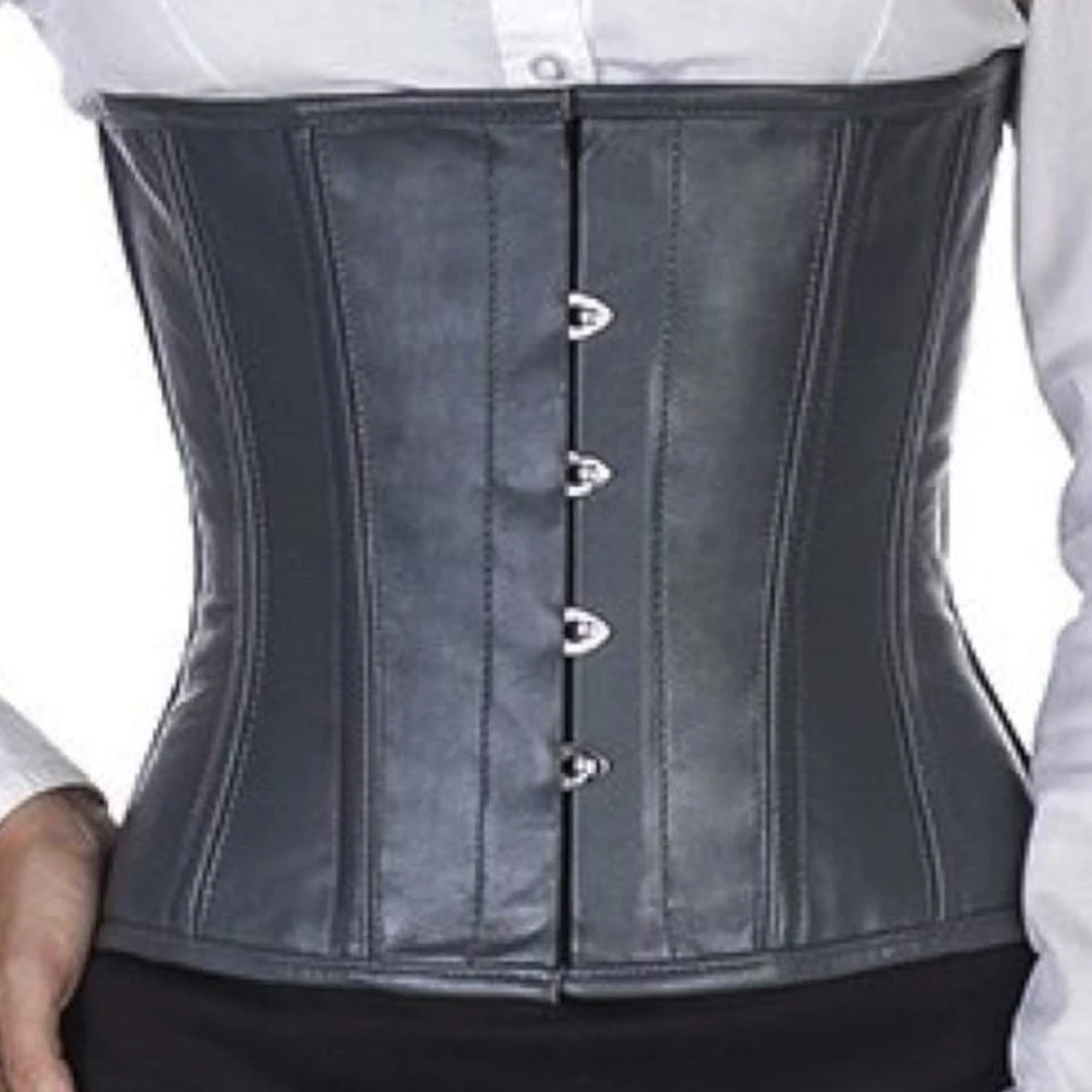 Korsett Taillen Leder Grau lw34 Korsett Taillen Leder Grau lw34