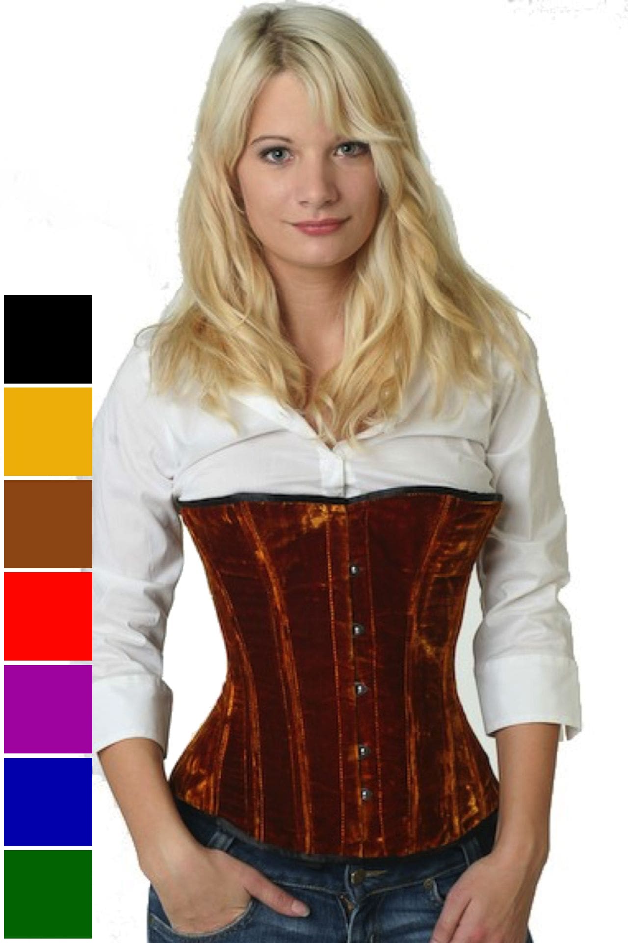 Korsett Gold Halbbrust Samt vh64 Korsett Gold Halbbrust Samt vh64