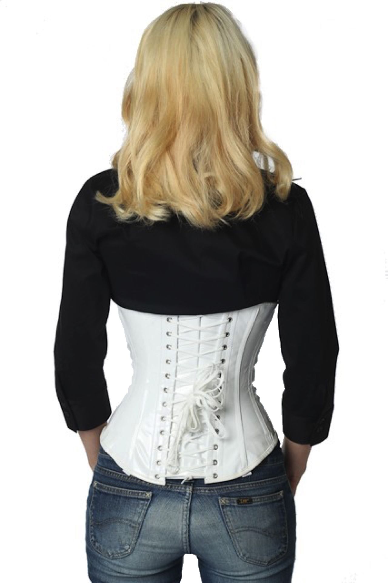 Korsett Lack Weiß Unterrust Korsett Lack Weiß Unterrust