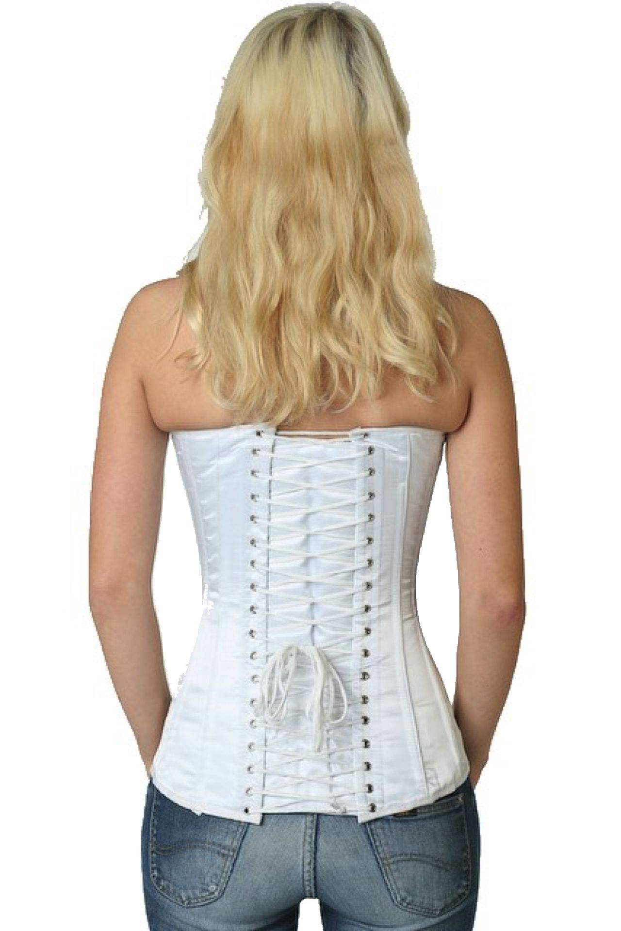 Korsett Satin Vollbrust weiß Korsett Satin Vollbrust weiß