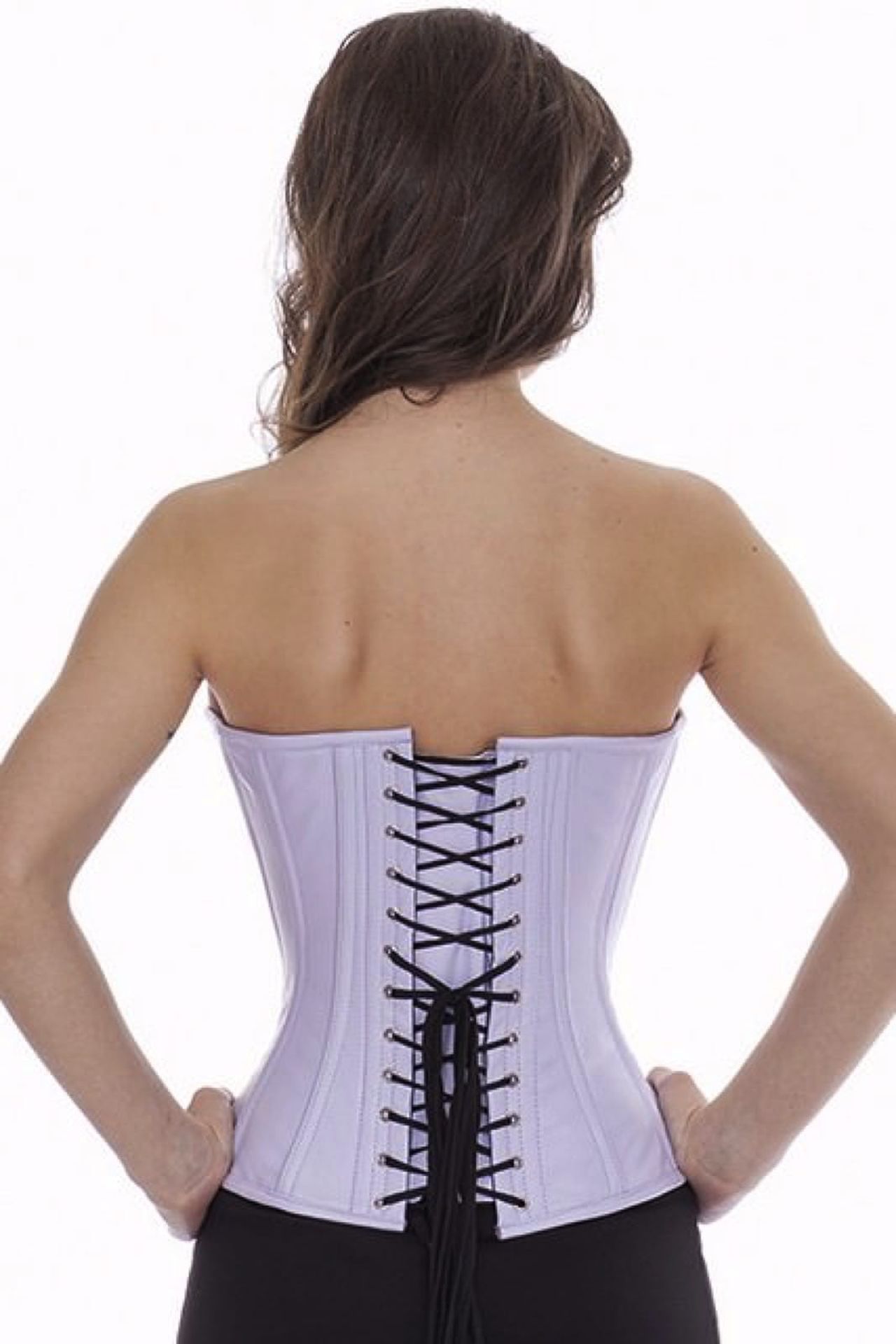 Korsett hellviolett Leder Halbbrust Korsett hellviolett Leder Halbbrust