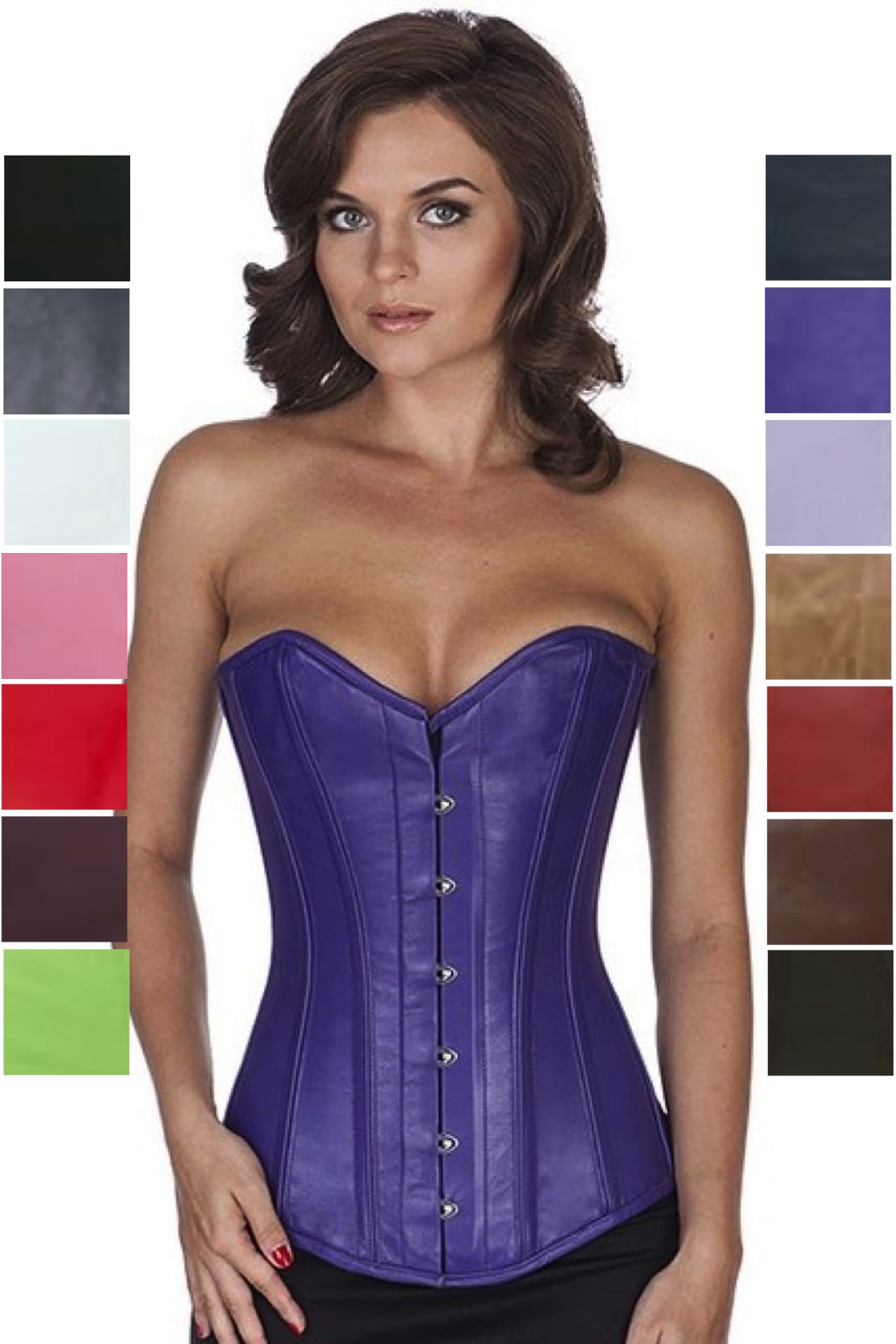Korsett Leder Violett Vollbrust ly32 Korsett Leder Violett Vollbrust ly32