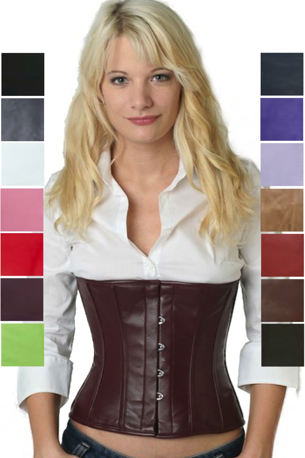 Korsett Rot Weinrot Taillen Leder lw24 Korsett Rot Weinrot Taillen Leder lw24