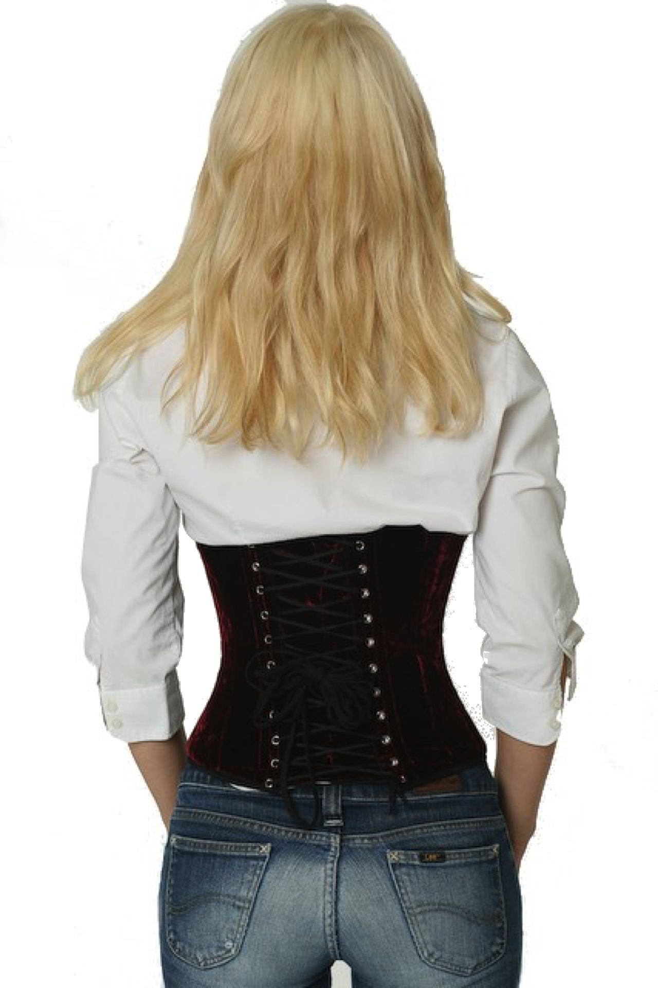 Korsett Taillen Samt Rot vw61
