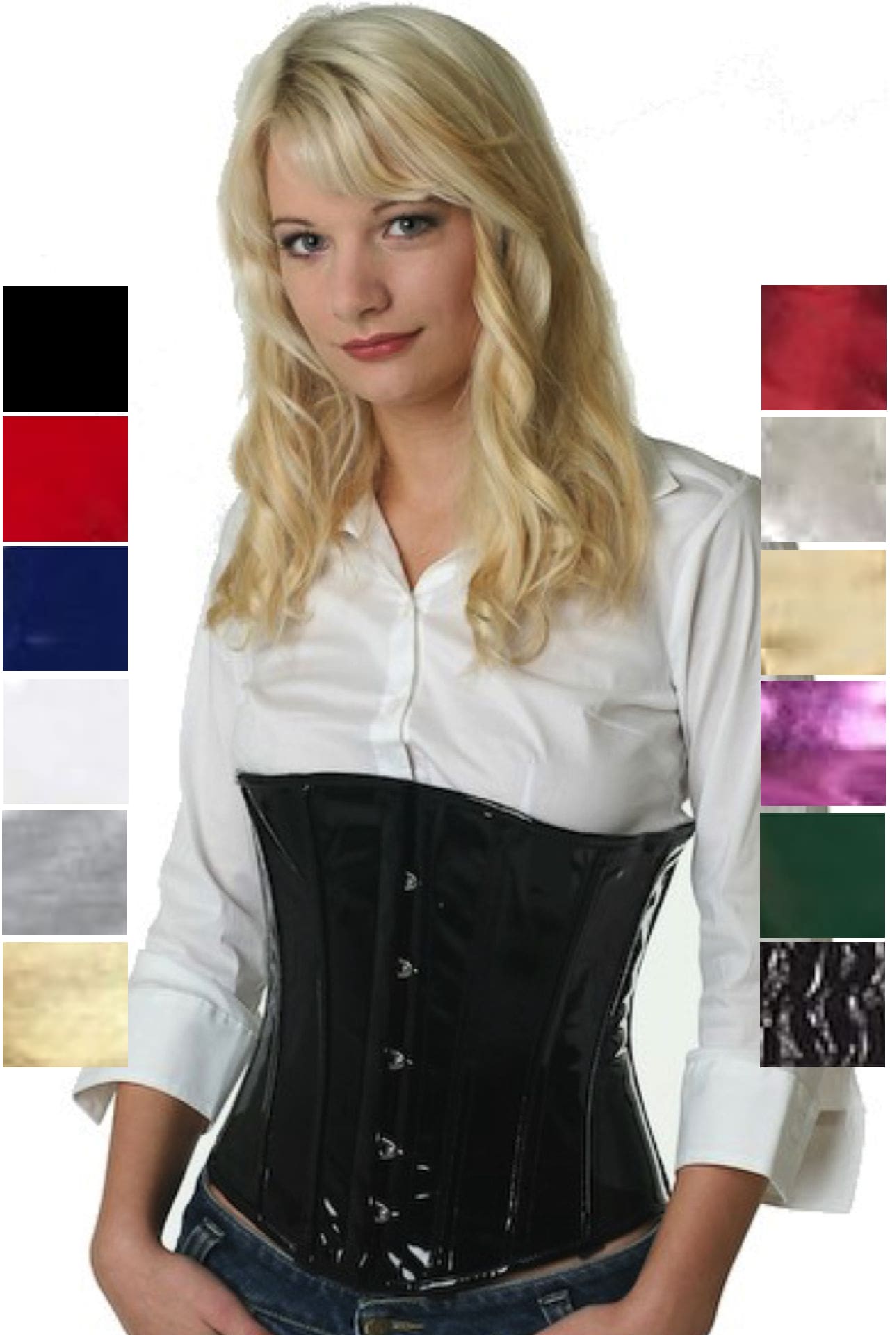 Korsett Lack Schwarz Unterrust Korsett Lack Schwarz Unterrust