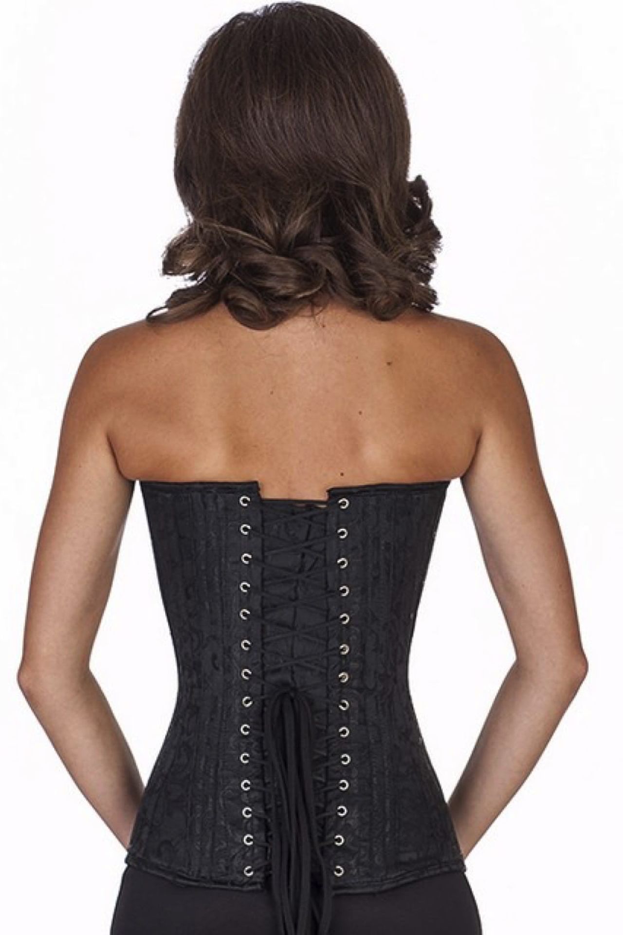 Korsett Brokat Schwarz Vollbrust Plunge Korsett Brokat Schwarz Vollbrust Plunge