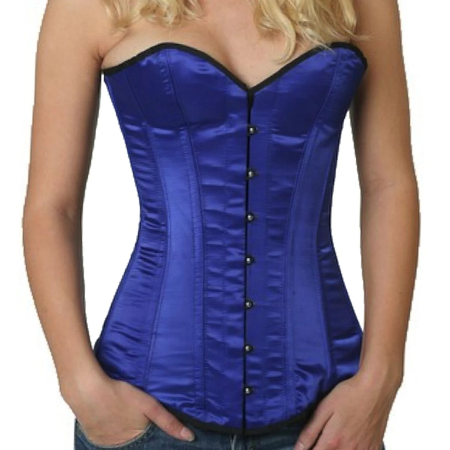 Korsett Blau Satin Vollbrust sy08 Korsett Blau Satin Vollbrust sy08