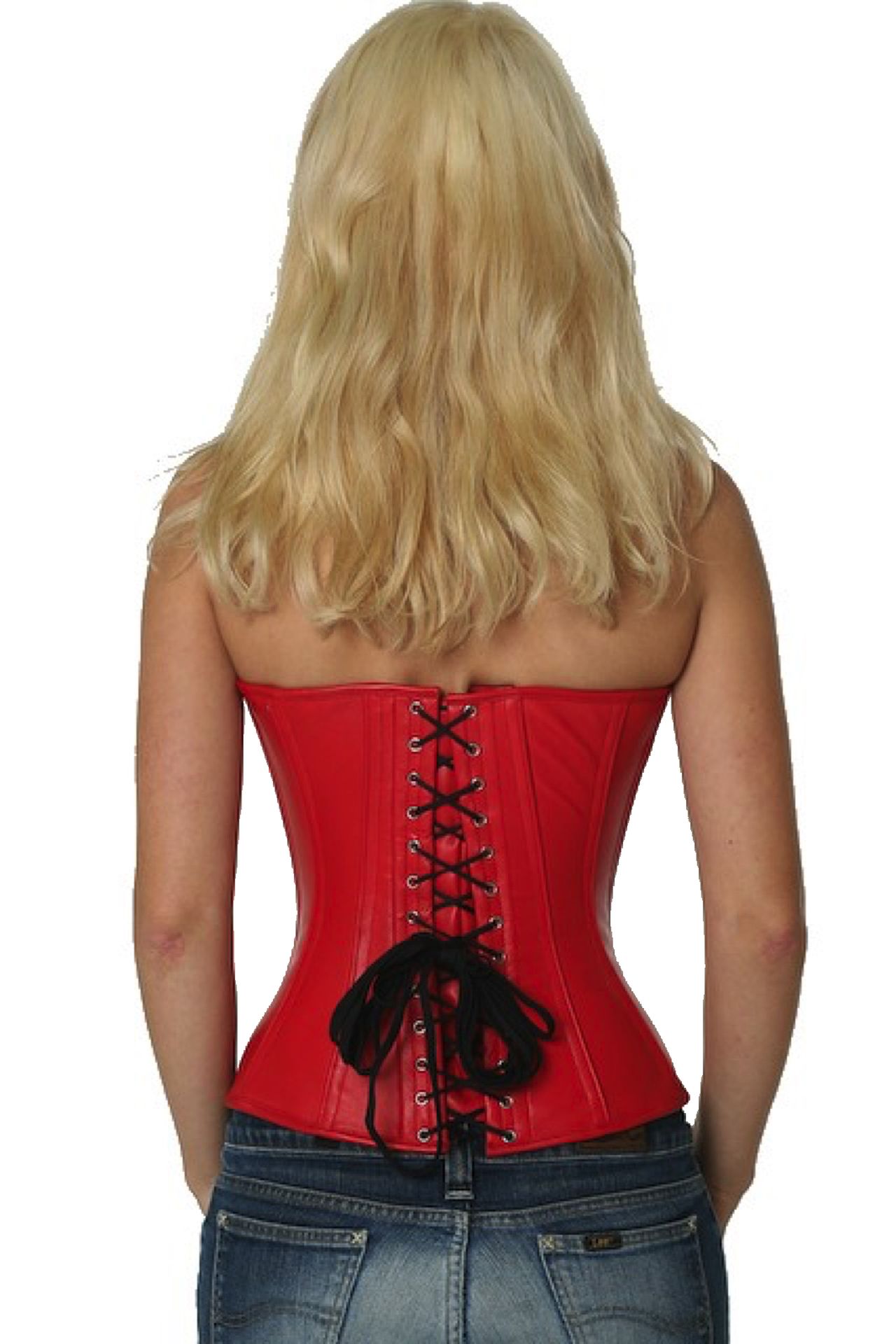 Korsett rot Leder Halbbrust Korsett rot Leder Halbbrust