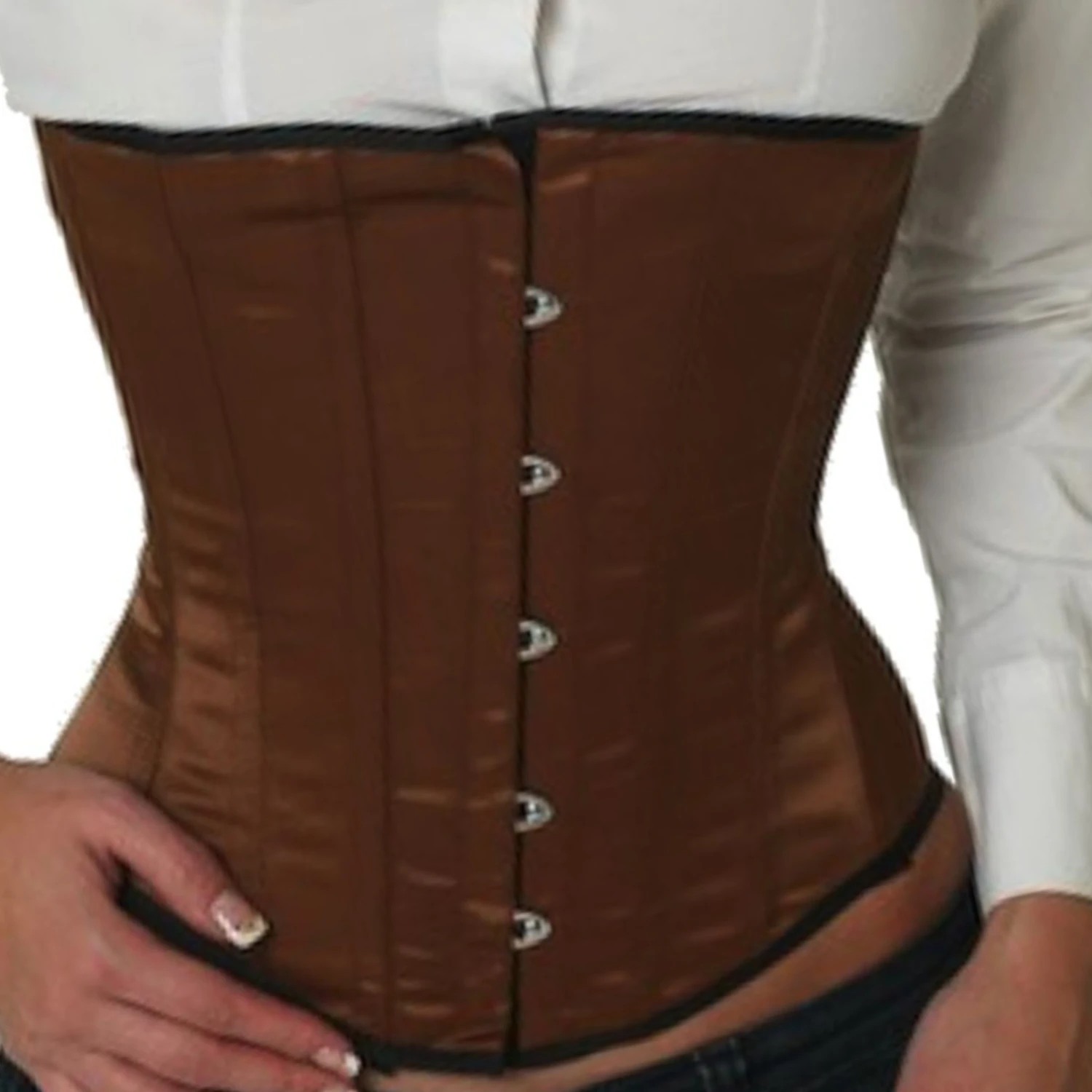 Korsett Braun Satin Unterbrust su10 Korsett Braun Satin Unterbrust su10