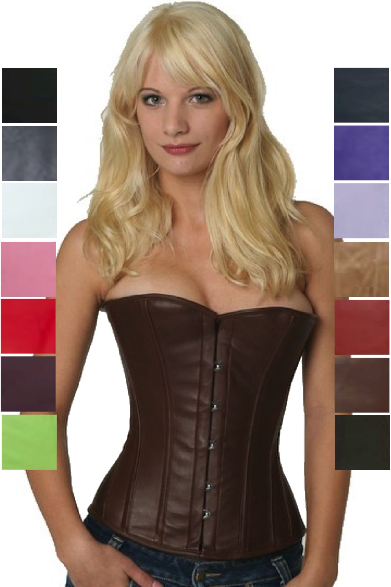 Korsett braun Leder Halbbrust Korsett braun Leder Halbbrust